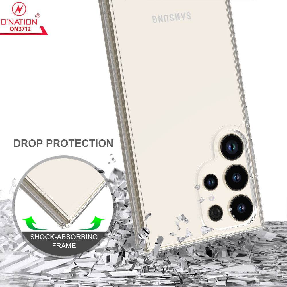 Samsung Galaxy S24 Ultra Cover - ONation Crystal Series - Premium Quality Clear Case No Yellowing Back With Smart Shockproof Cushions - Futurestore.pk