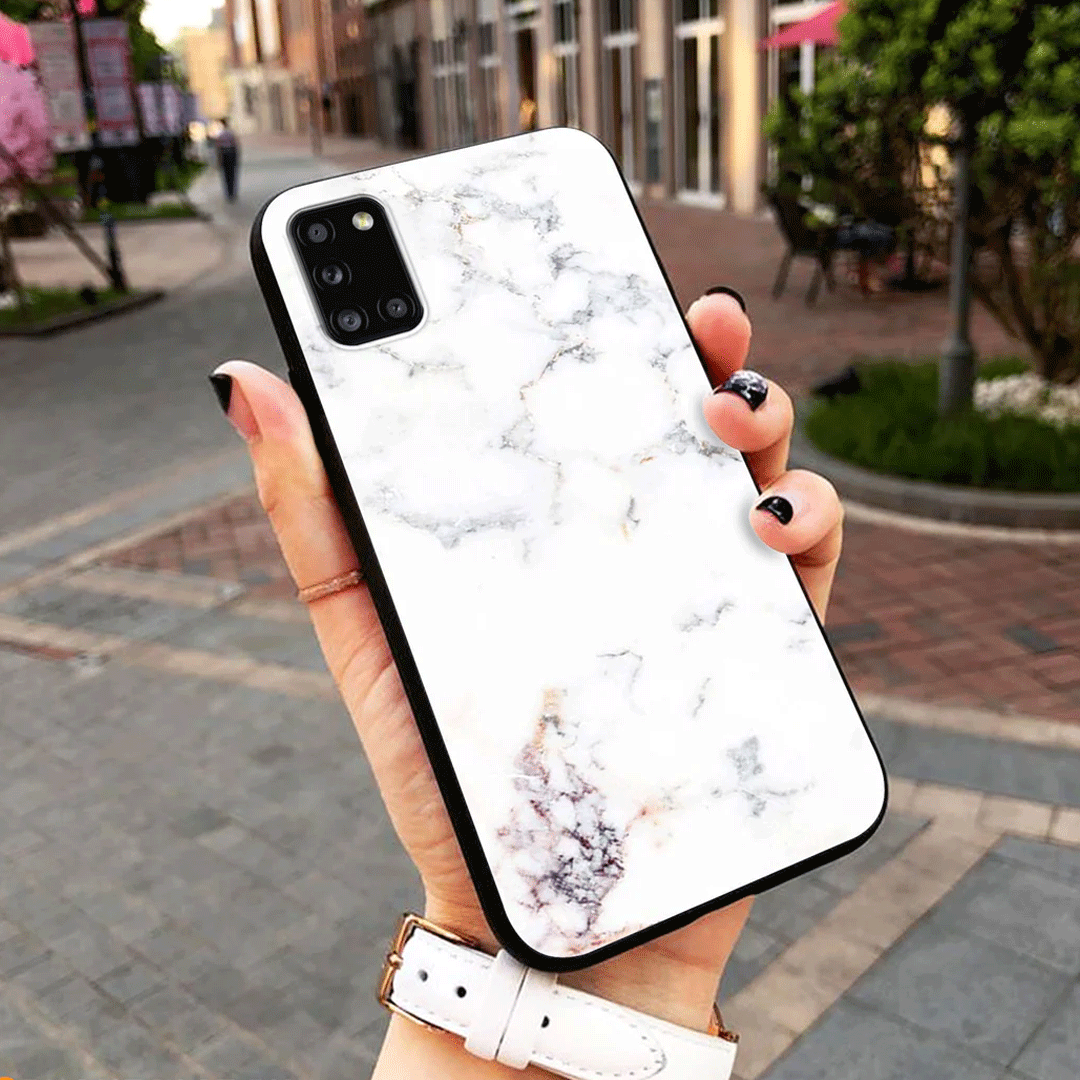 White Marble Trending Designs Premium Glass Case All Models