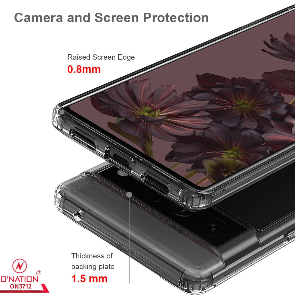 Google Pixel 7 Pro Cover - ONation Crystal Series - Premium Quality Clear Case No Yellowing Back With Smart Shockproof Cushions