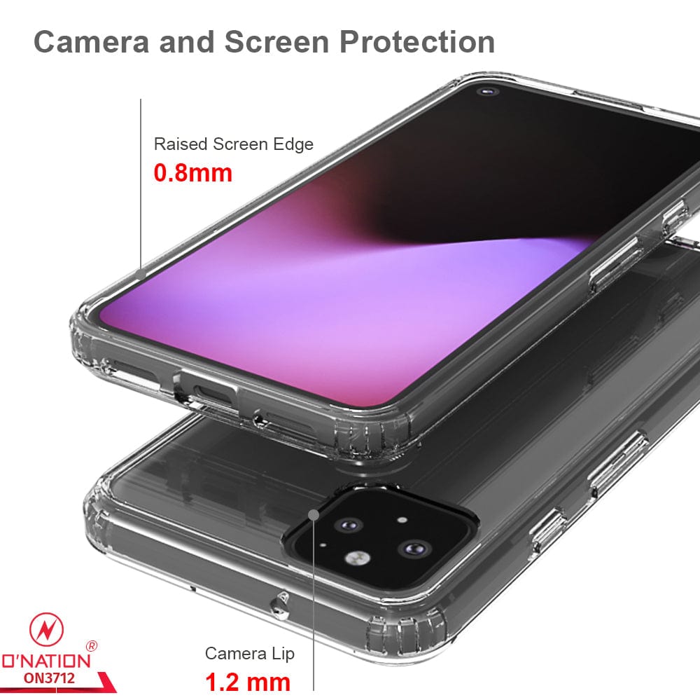 Google Pixel 5 Cover - ONation Crystal Series - Premium Quality Clear Case No Yellowing Back With Smart Shockproof Cushions 3a_fe1c144b-5874-4186-a764-3202284064d2 Google Pixel 5