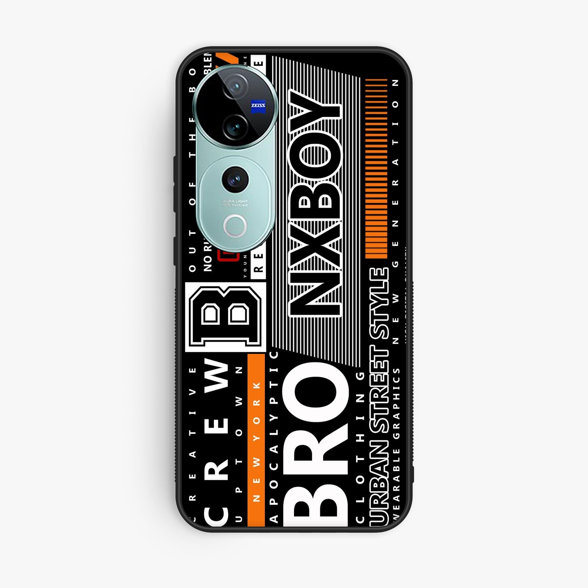Vivo V40 Pro A Black And White Logo - Premium Glossy Phone Case