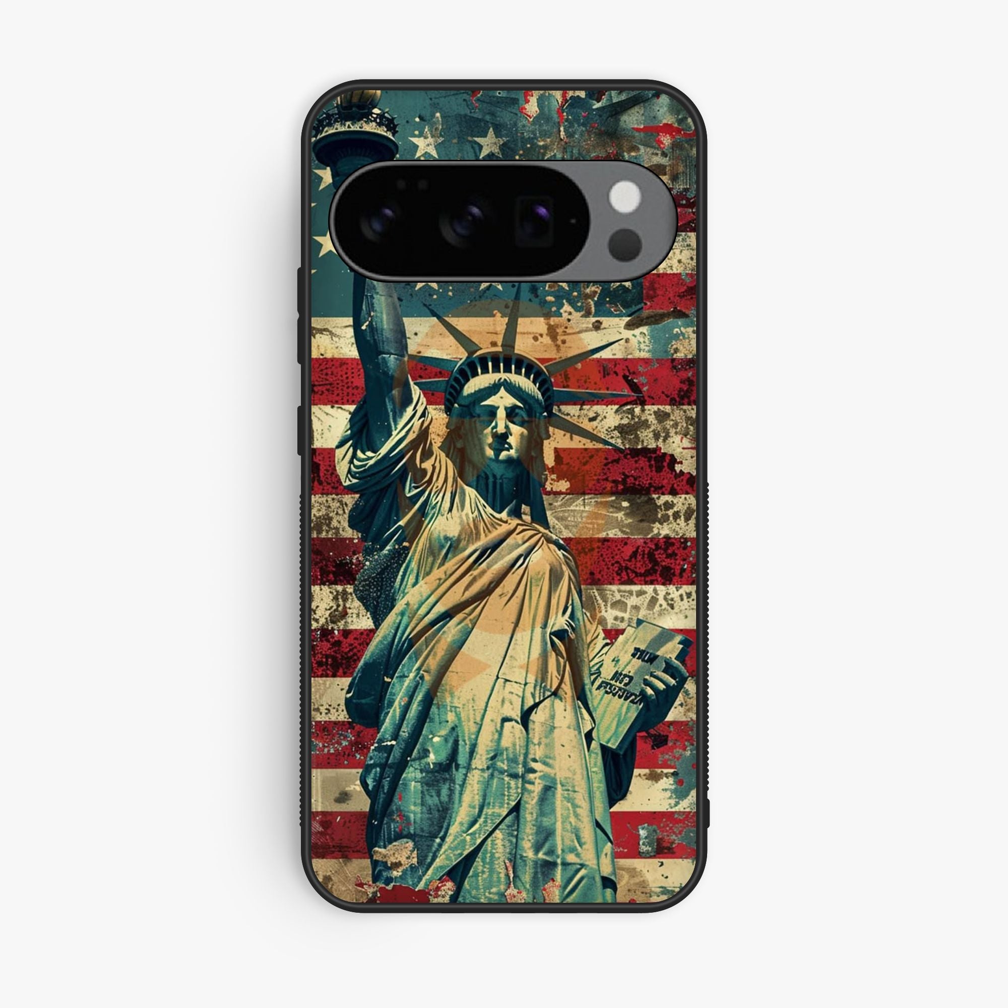 Google Pixel 10 Pro The Statue Of Liberty On - Premium Metal Printed Soft Bumper Shock Proof Case