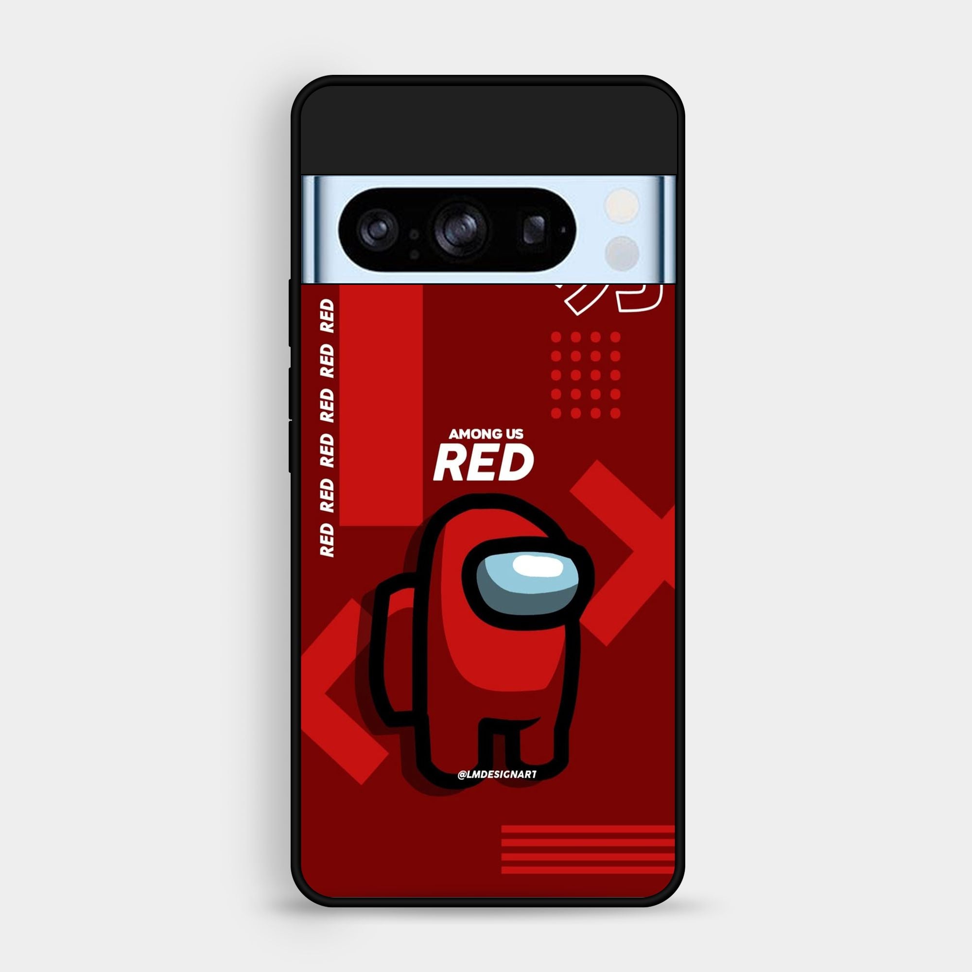 Google Pixel 8 Pro - A Red Robot With Background - Premium Glossy Phone Case