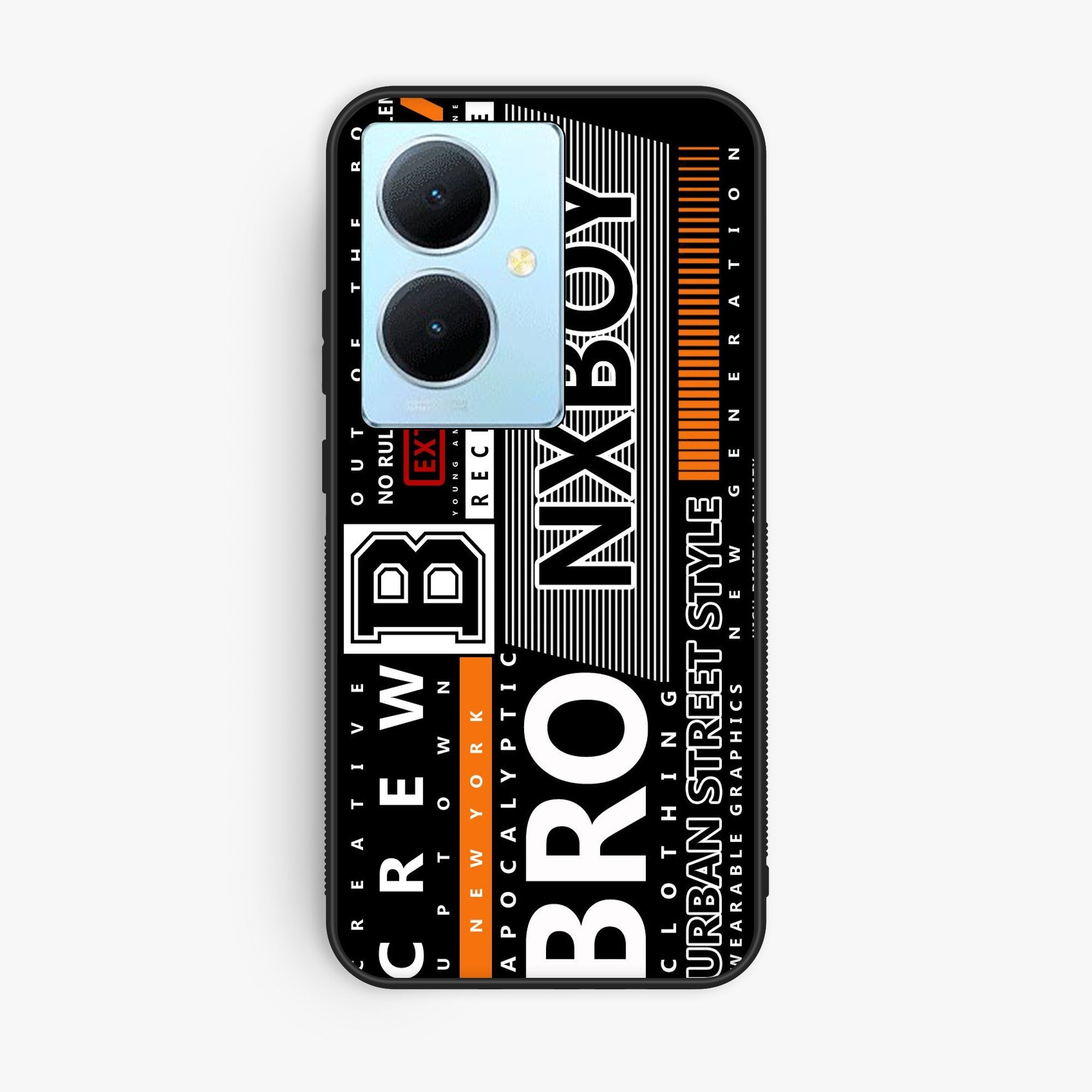 Vivo Y78 Plus A Black And White Logo - Premium Glossy Phone Case