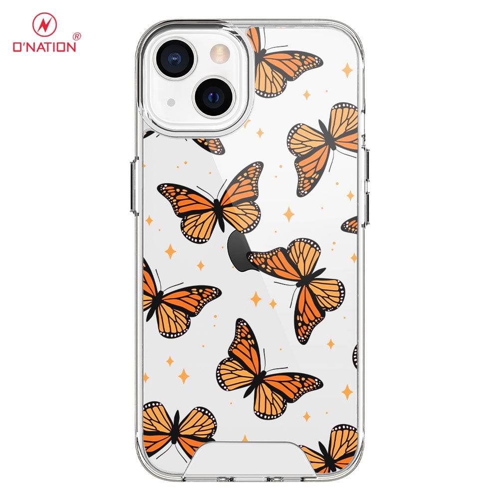 iPhone 13 Cover - O'Nation Butterfly Dreams Series - 9 Designs - Clear Phone Case - Soft Silicon Borders U16