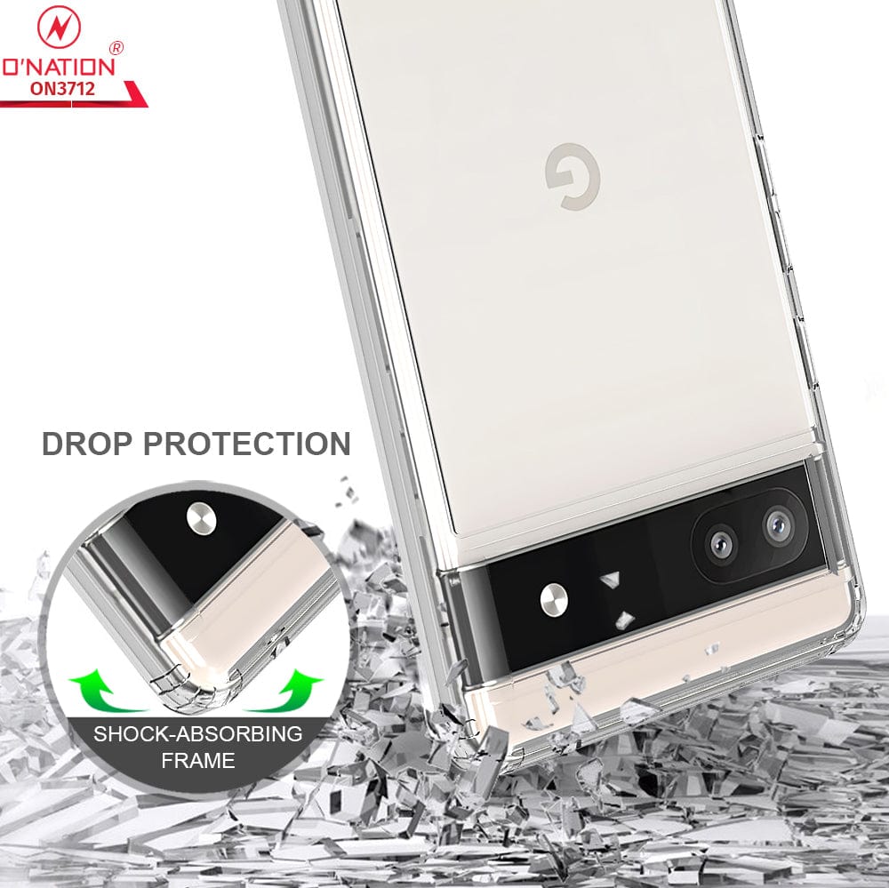 Google Pixel 6a Cover - ONation Crystal Series - Premium Quality Clear Case No Yellowing Back With Smart Shockproof Cushions 4a_44d9329c-4f62-4d4e-89e9-1c43489689ff Google Pixel 6a