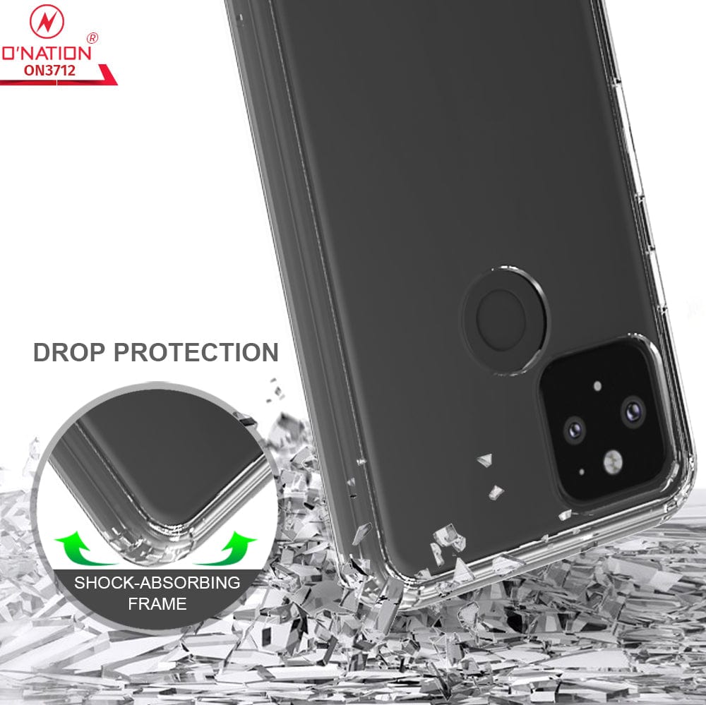 Google Pixel 5 Cover - ONation Crystal Series - Premium Quality Clear Case No Yellowing Back With Smart Shockproof Cushions 4a_863dee0d-8c96-4994-9e11-d3574559cf74 Google Pixel 5