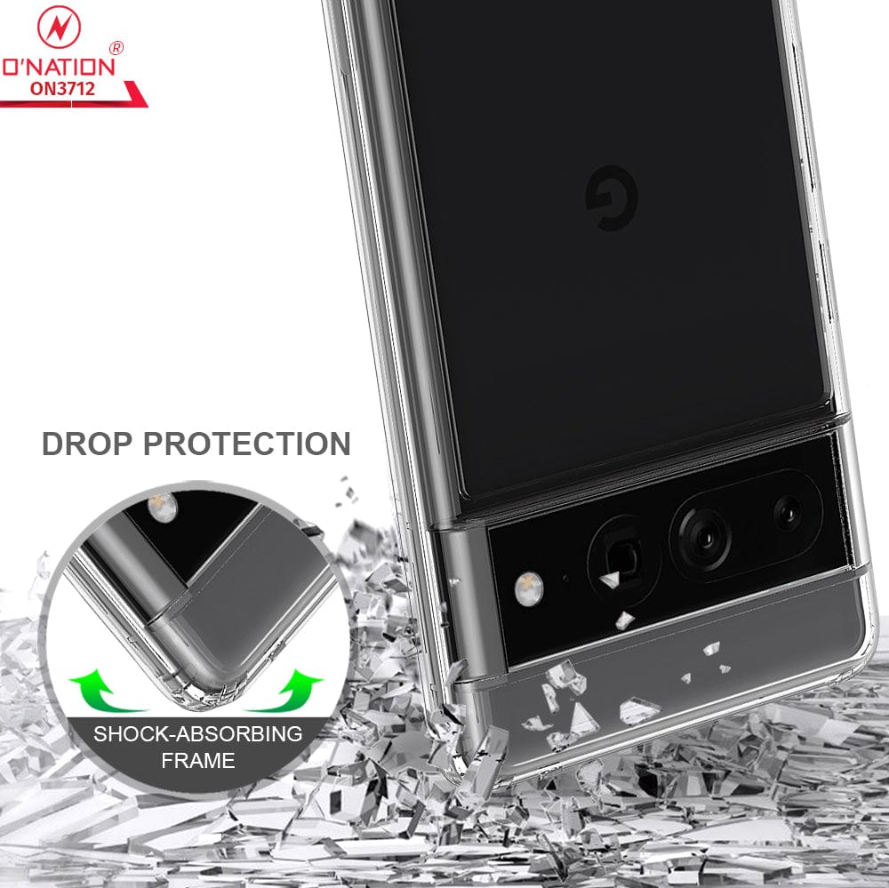 Google Pixel 7 Pro Cover - ONation Crystal Series - Premium Quality Clear Case No Yellowing Back With Smart Shockproof Cushions