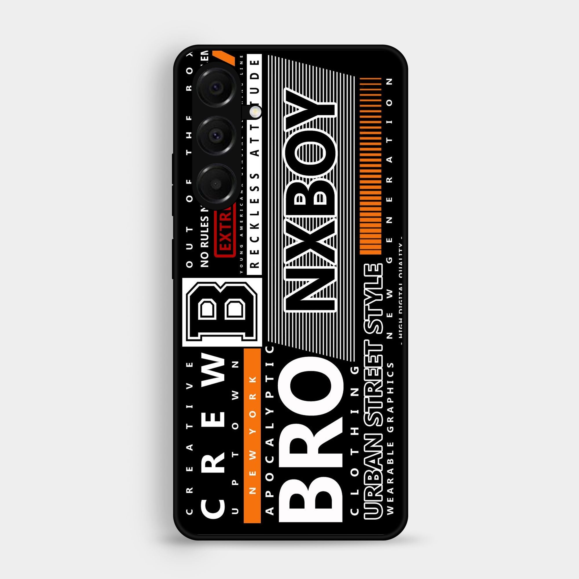 Samsung Galaxy S23 FE A Black And White Logo - Premium Glossy Phone Case