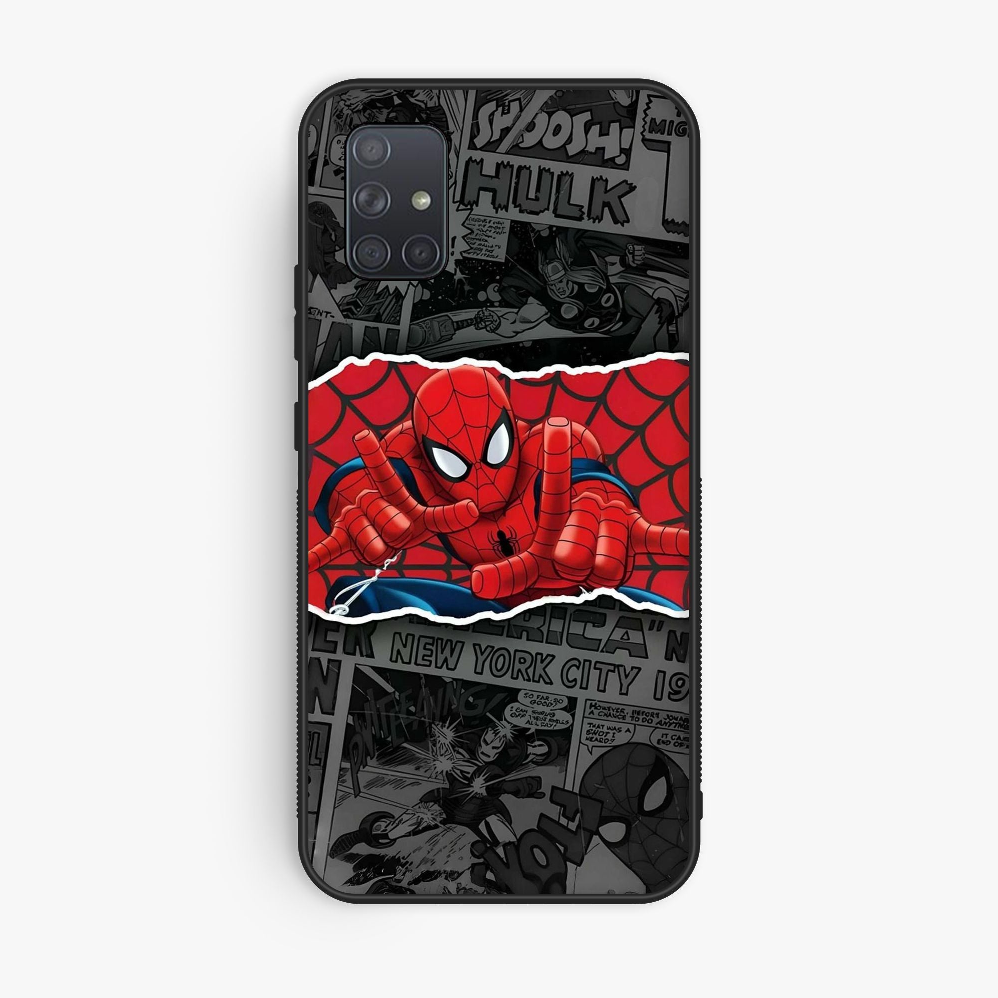 Samsung Galaxy A71 Spiderman Wallpapers 2 Premium Metal Printed Soft Bumper Shock Proof Case
