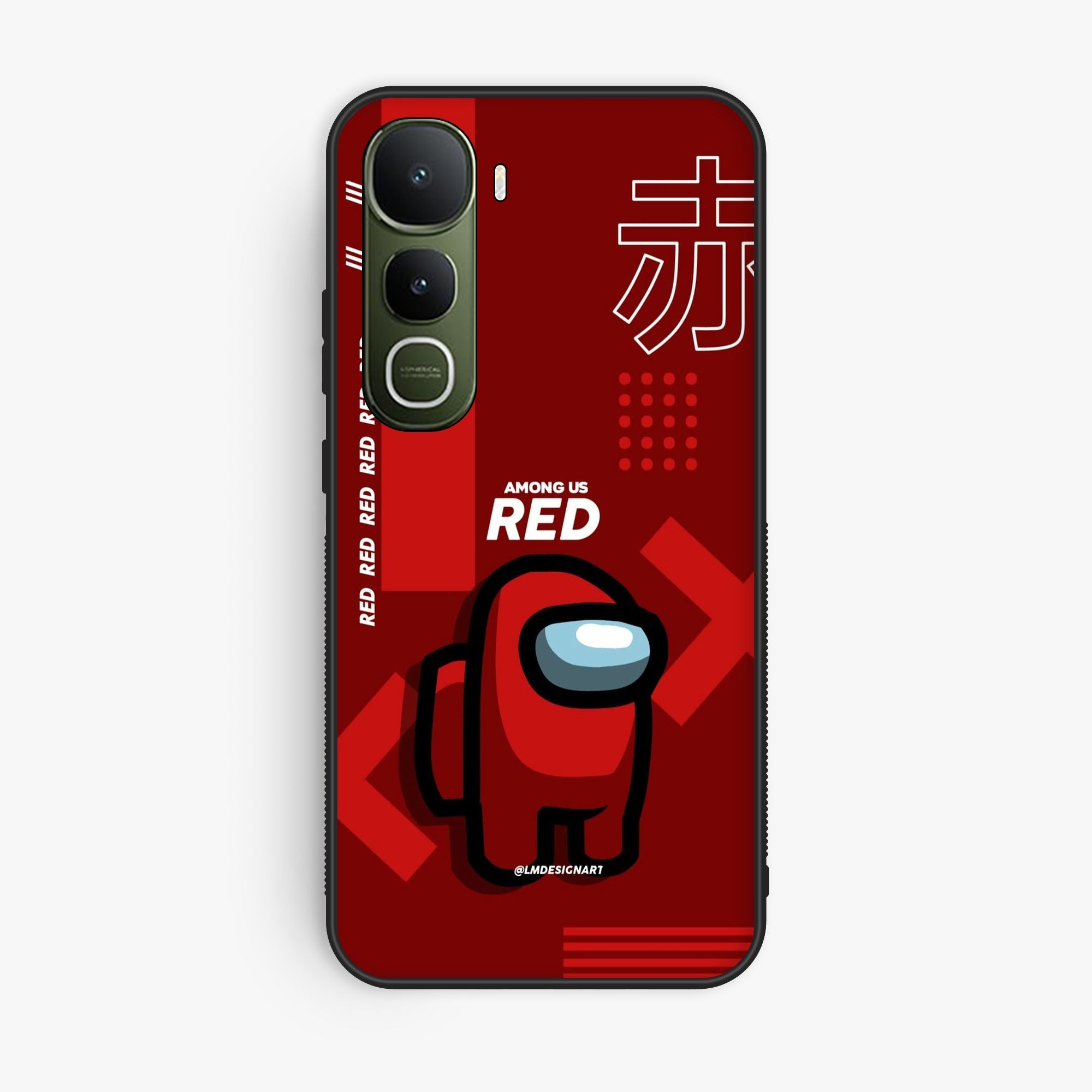 Vivo Y400 - A Red Robot With Background - Premium Glossy Phone Case