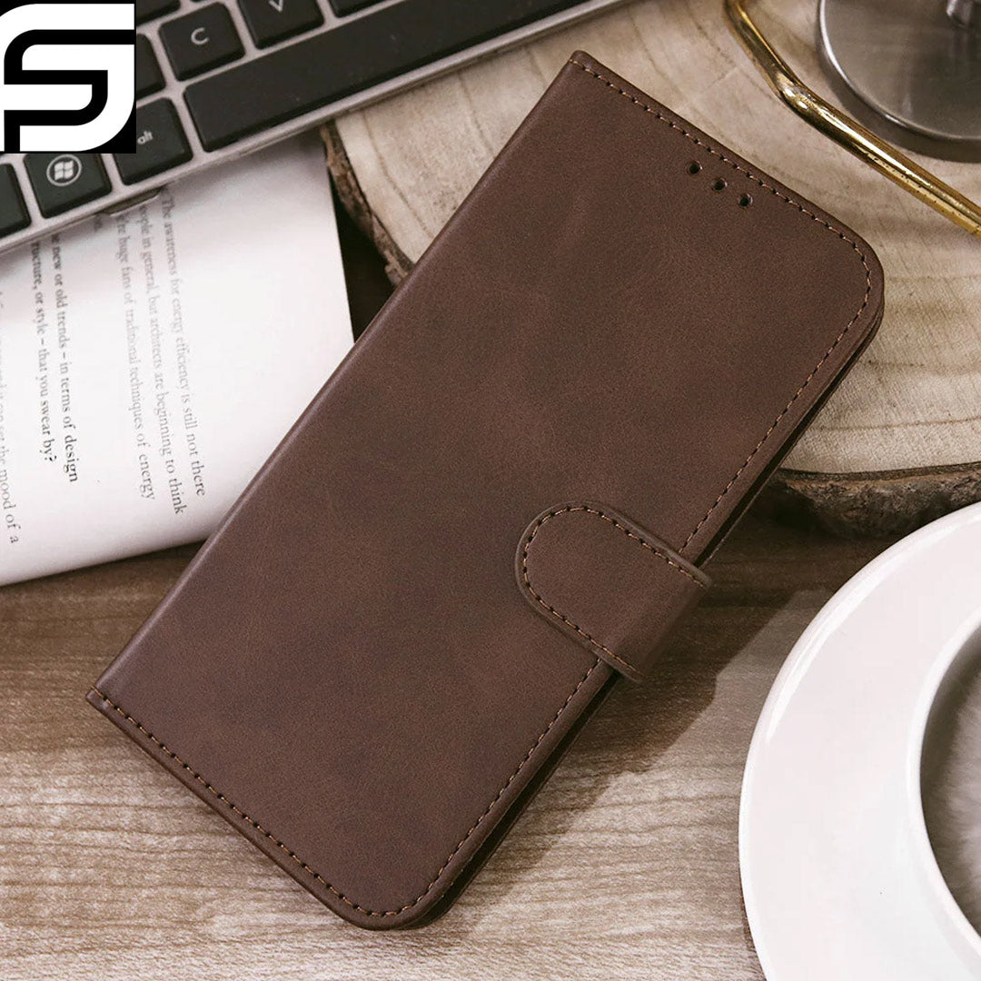 iIphone 15 pro Cover  Premium Business Series Magnetic Leather Wallet Flip book Card Slots Soft Case