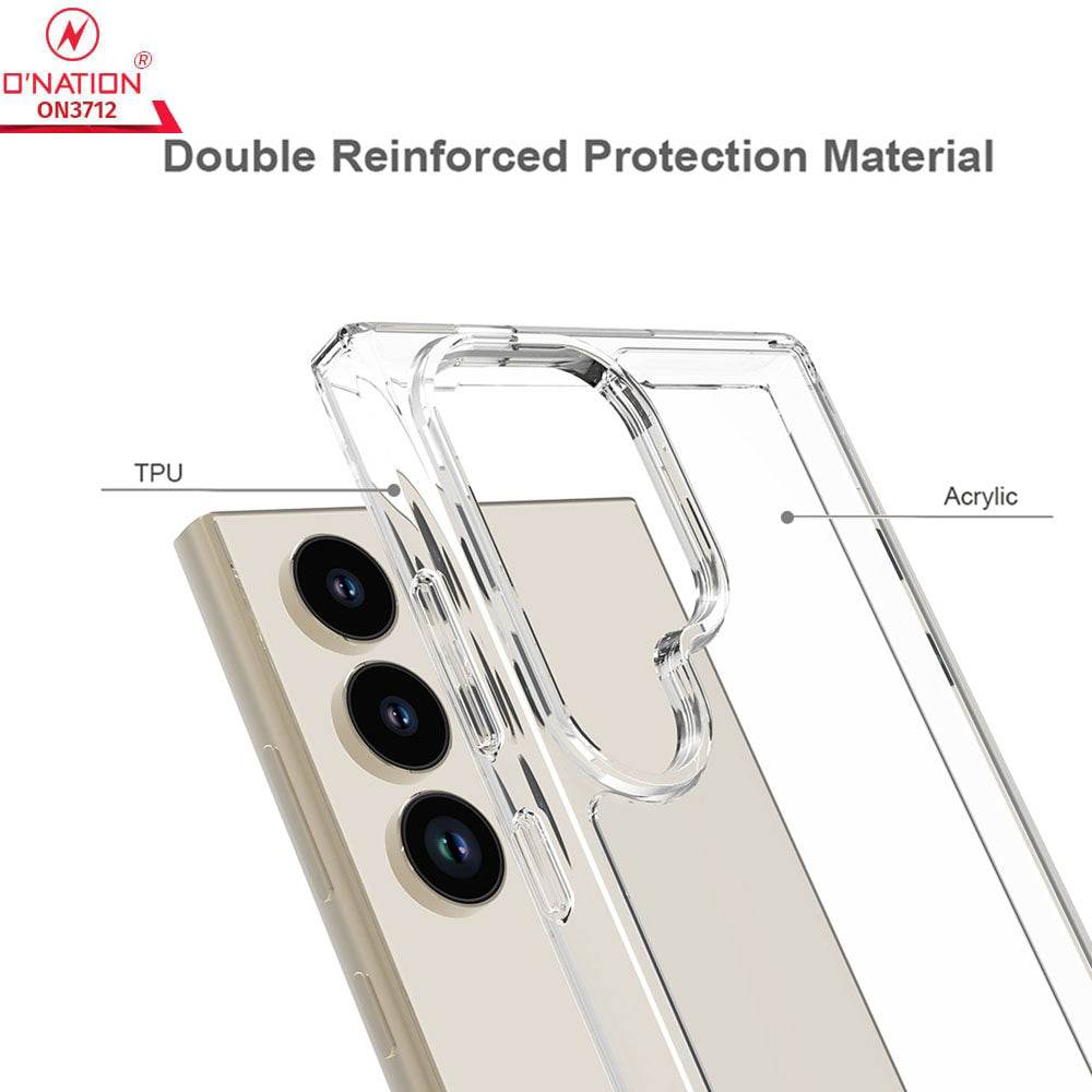 Samsung Galaxy S24 Ultra Cover - ONation Crystal Series - Premium Quality Clear Case No Yellowing Back With Smart Shockproof Cushions - Futurestore.pk