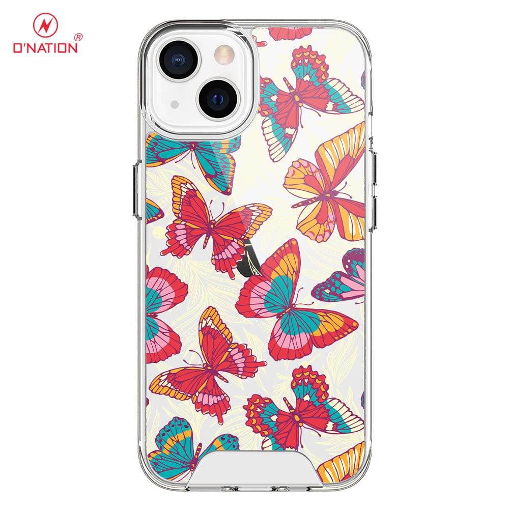 iPhone 13 Cover - O'Nation Butterfly Dreams Series - 9 Designs - Clear Phone Case - Soft Silicon Borders U16