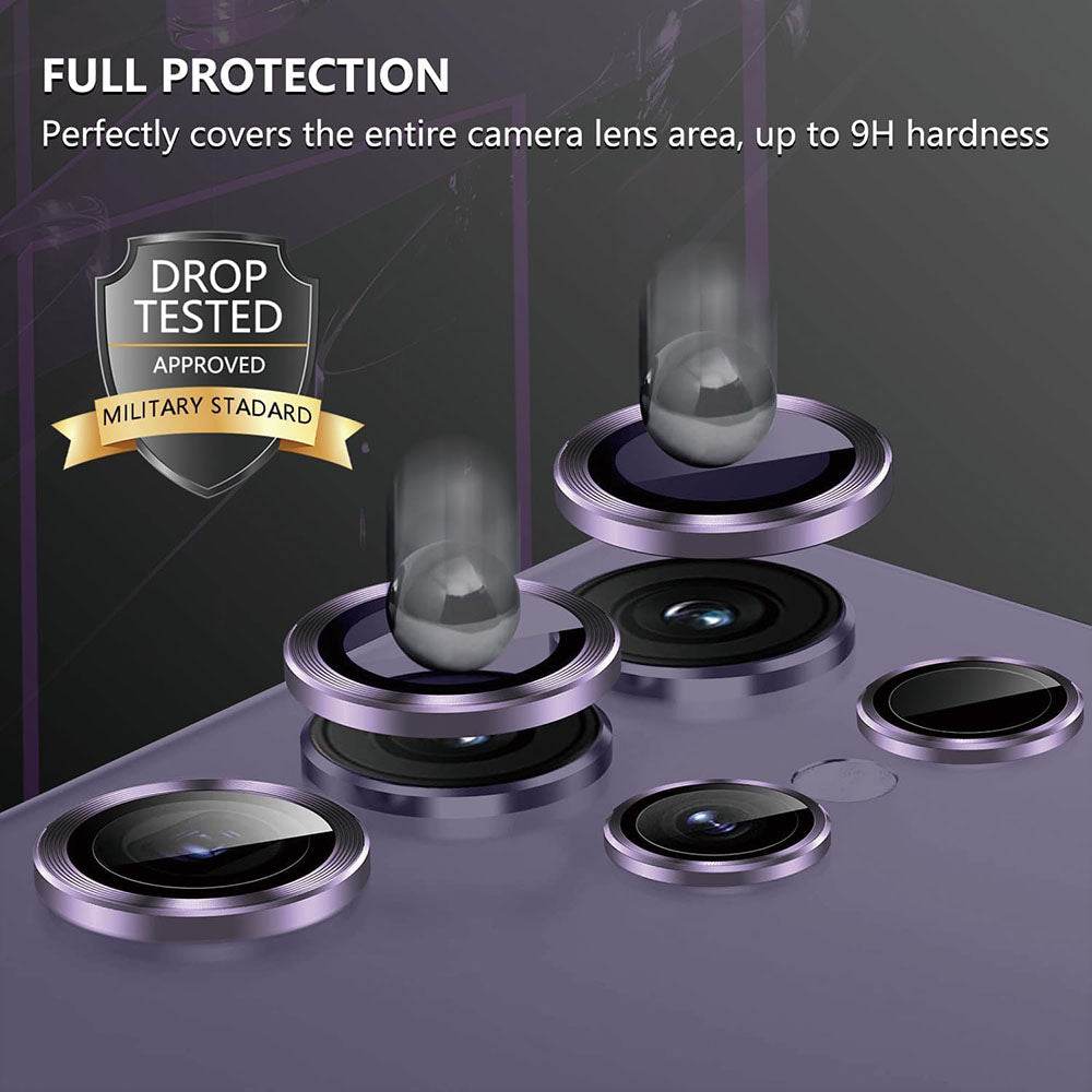Samsung Galaxy S24 Ultra Camera Protector - Purple - Metal Ring Camera Glass Protector - Futurestore.pk