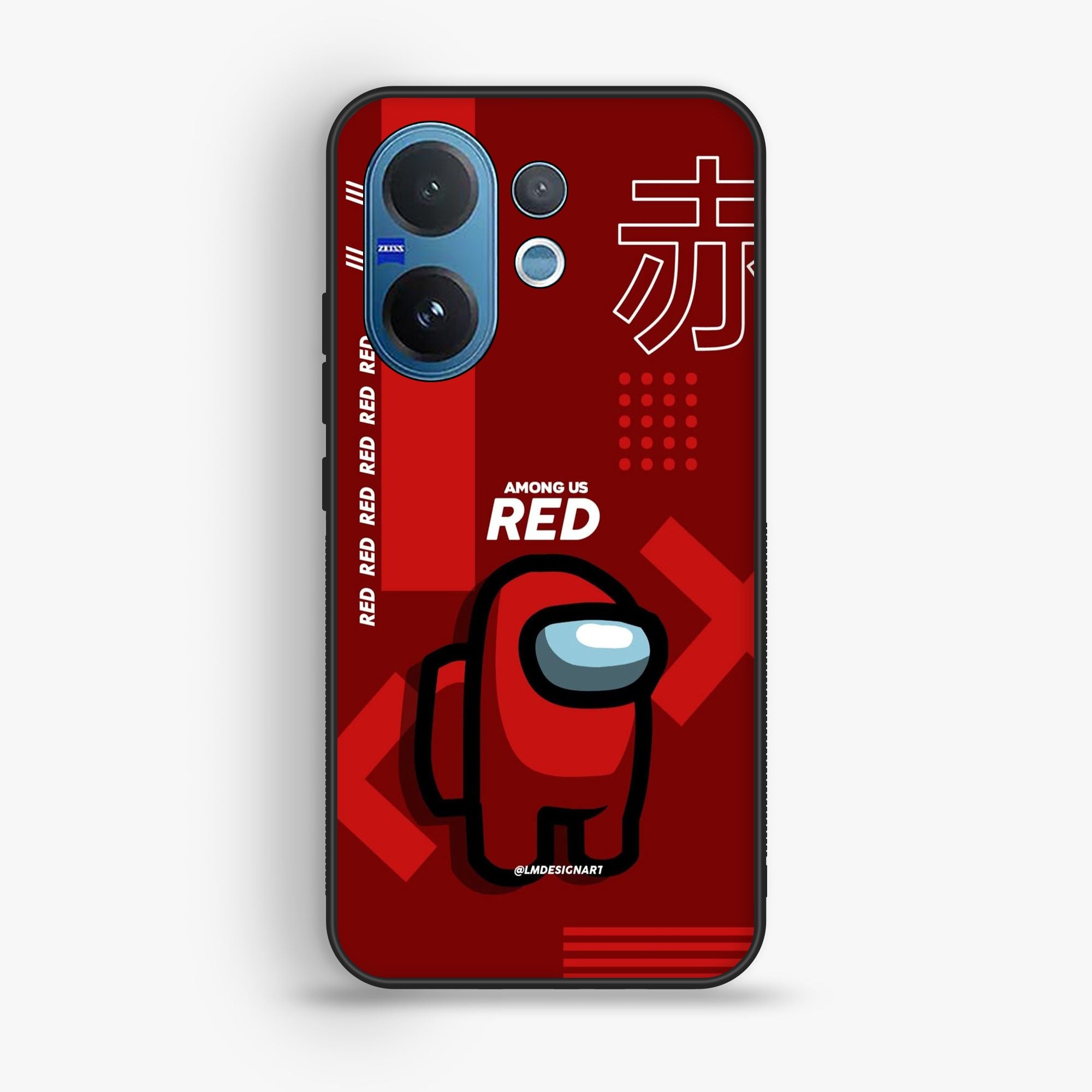 VIVO V60 - A Red Robot With Background - Premium Glossy Phone Case
