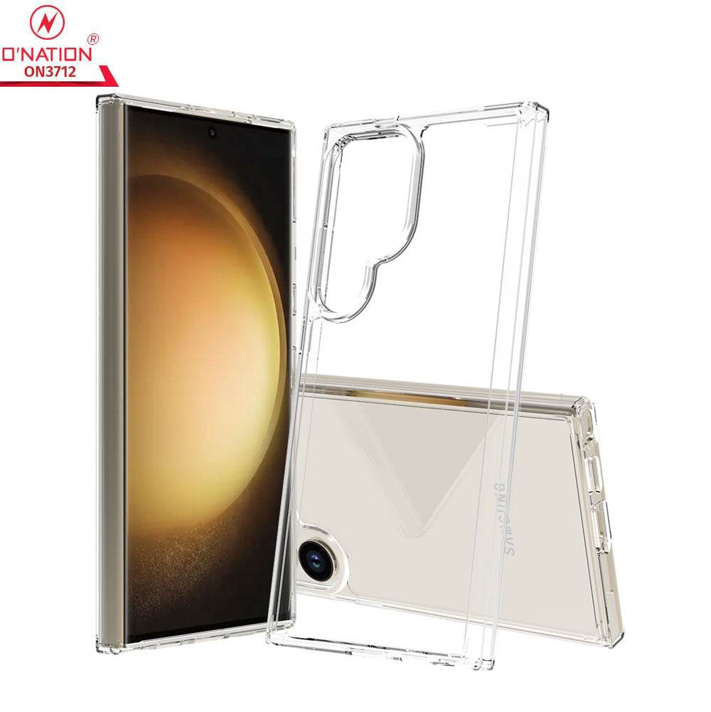 Samsung Galaxy S24 Ultra Cover - ONation Crystal Series - Premium Quality Clear Case No Yellowing Back With Smart Shockproof Cushions - Futurestore.pk