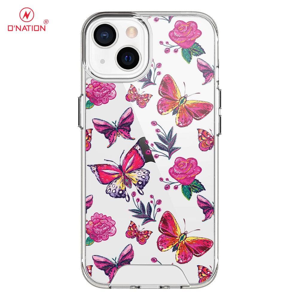 iPhone 13 Cover - O'Nation Butterfly Dreams Series - 9 Designs - Clear Phone Case - Soft Silicon Borders U16
