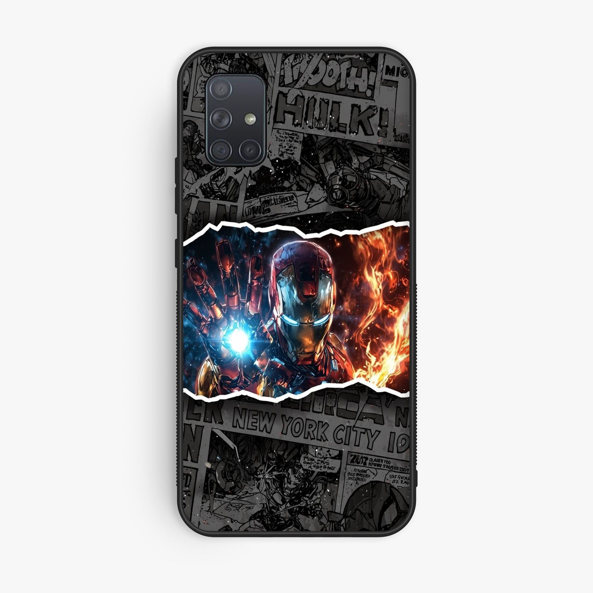 Samsung Galaxy A71 Iron Man Wallpapers Premium Metal Printed Soft Bumper Shock Proof Case