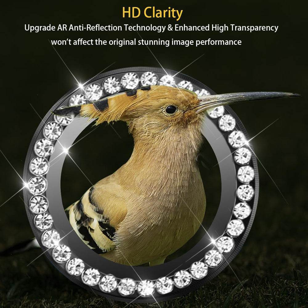 Samsung Galaxy S24 Ultra Camera Protector - Golden - New Diamond Rhinestones Inlaid Metal Camera Lens Rings Protector