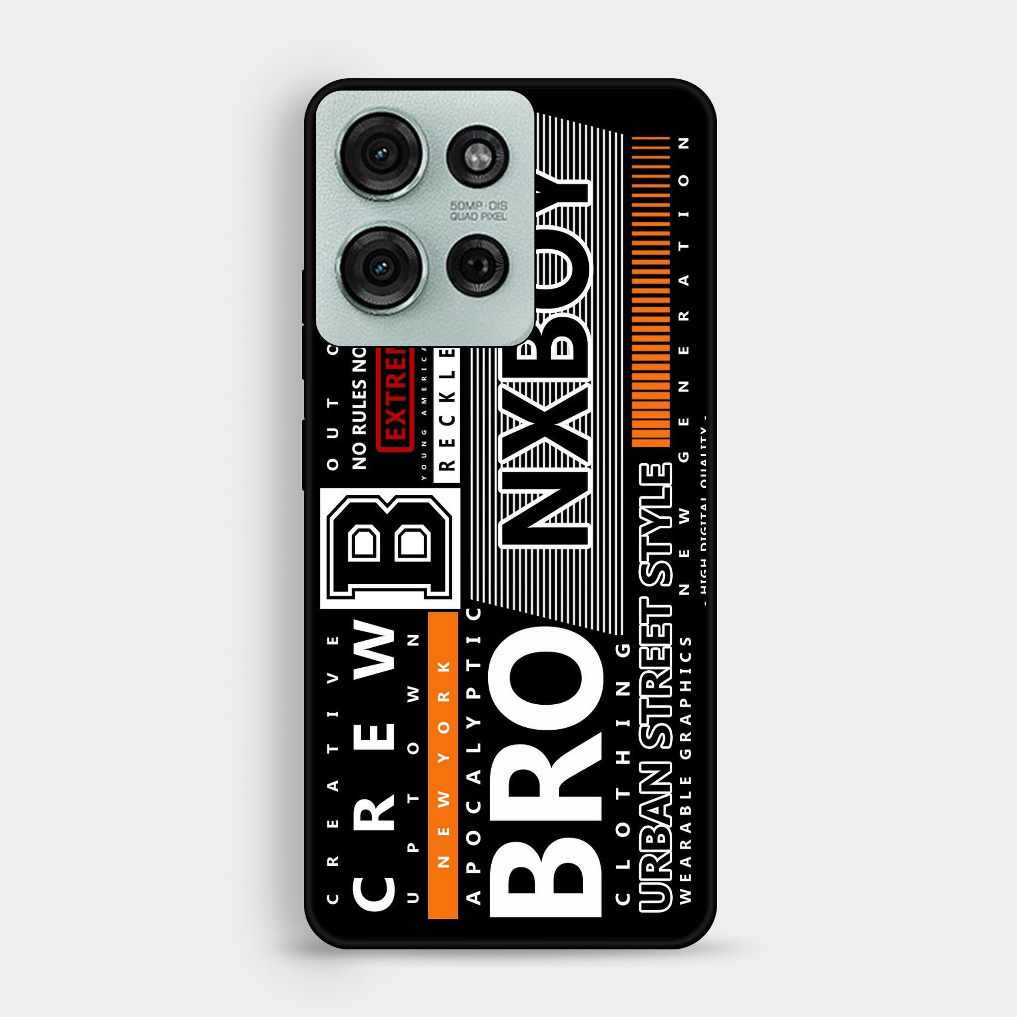 Motorola Moto G75 - A Black And White Logo - Premium Glossy Phone Case