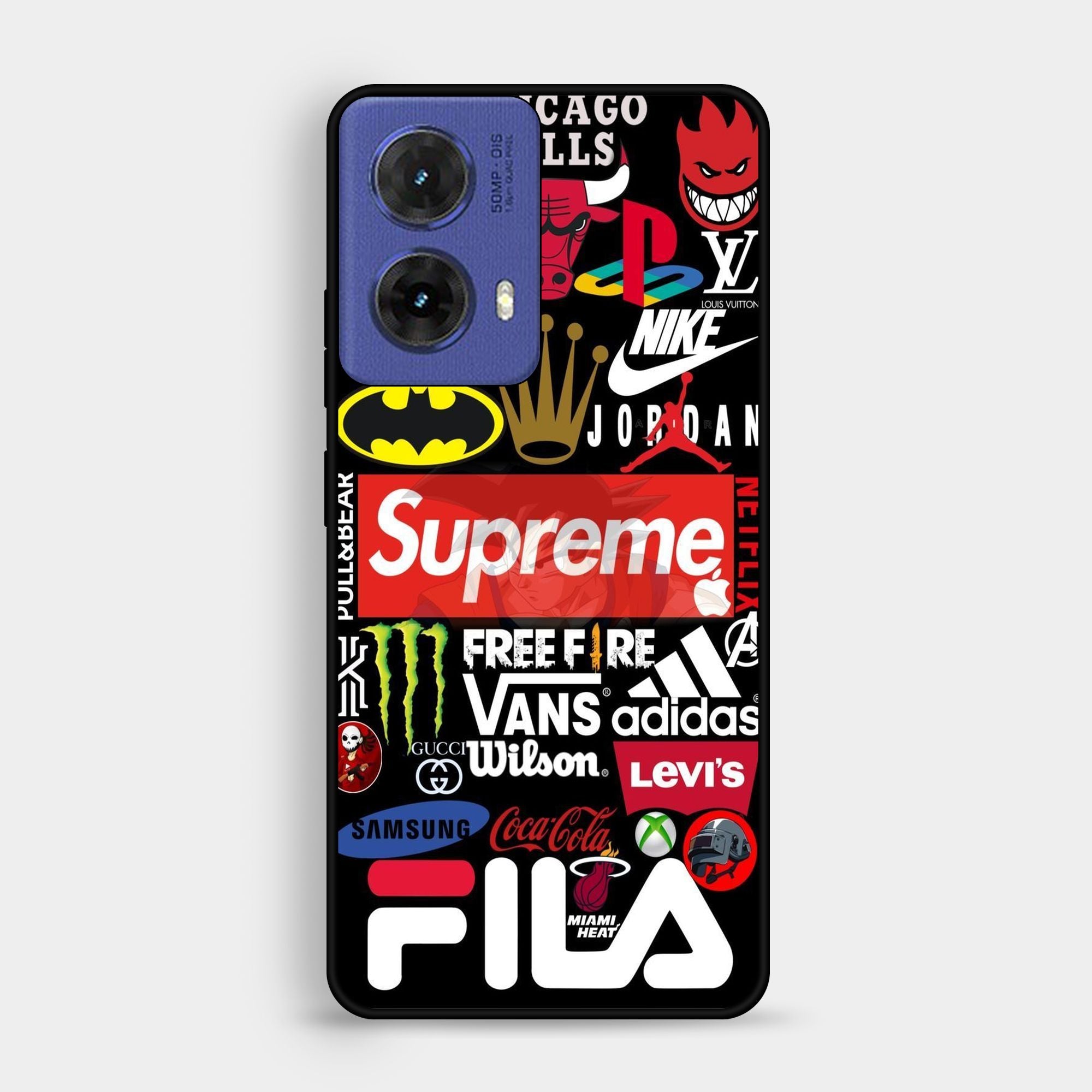 Motorola Moto G85 - A Poster With The Logos - Premium Glossy Phone Case