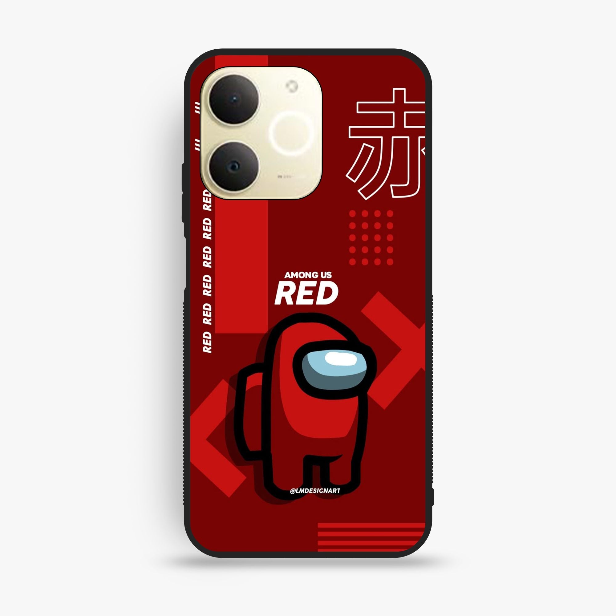 Realme Note 70 - A Red Robot With Background - Premium Glossy Phone Case