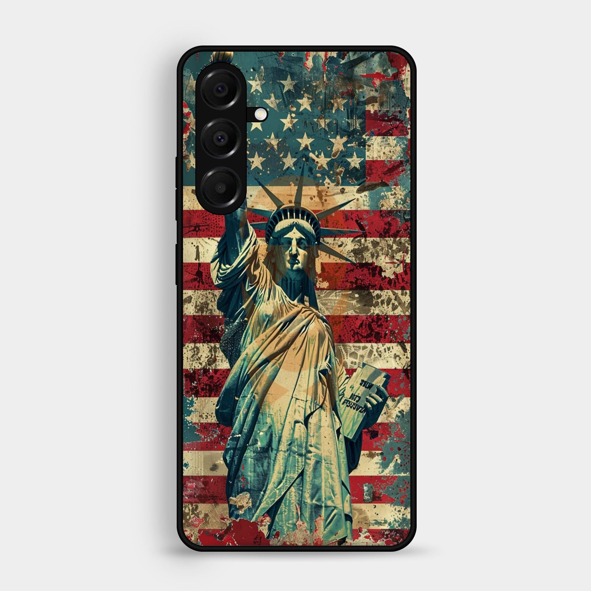 Samsung Galaxy A16 The Statue Of Liberty On Premium Metal Printed Soft Bumper Shock Proof Case