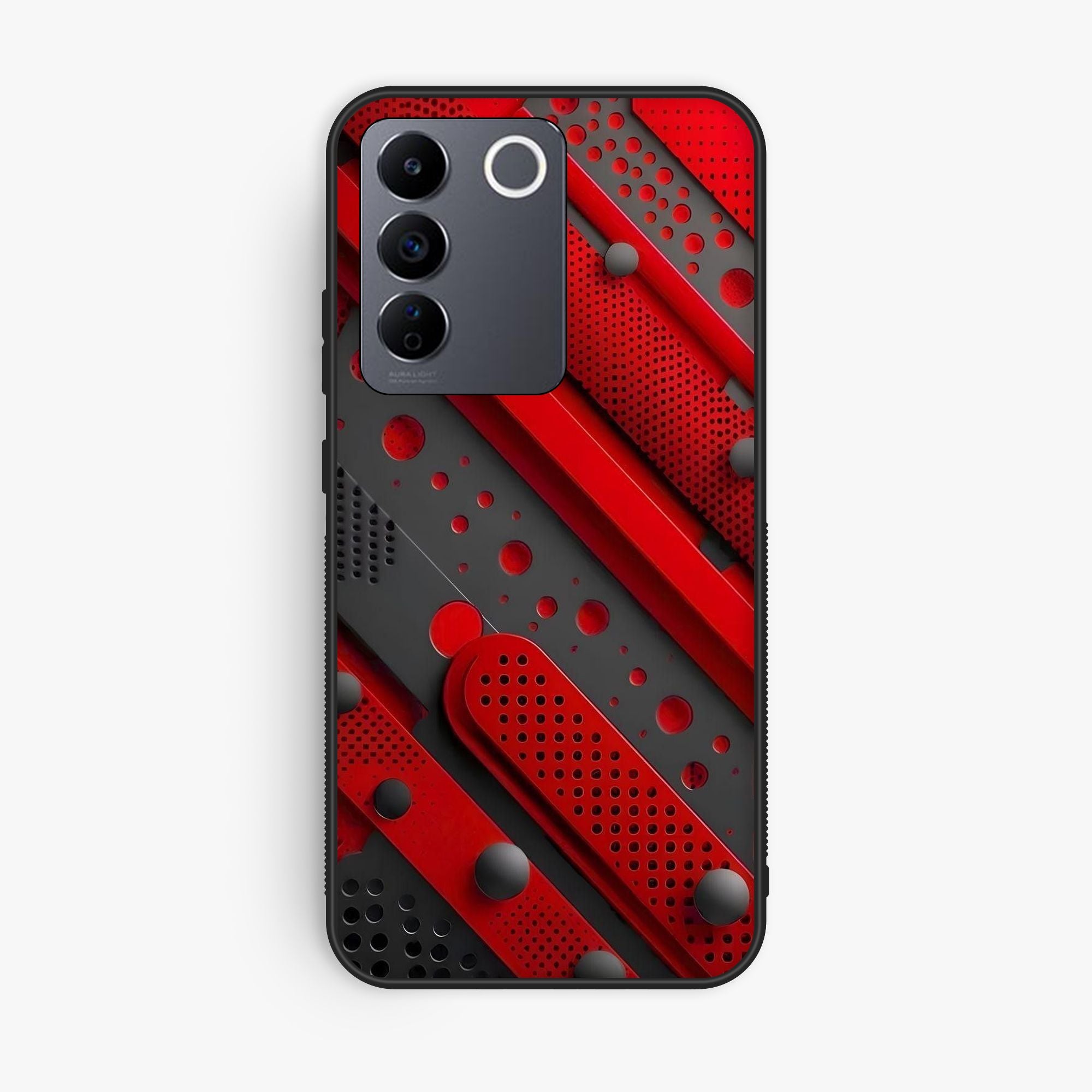 Vivo V27E Red Tech - Premium Glossy Phone Case