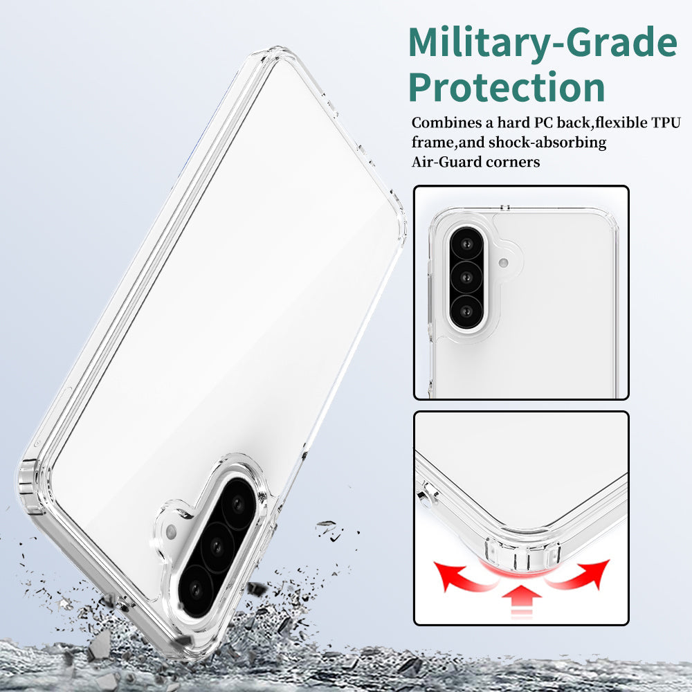 Samsung Galaxy A17 Cover - Transparent - ONation Crystal Series - Premium Quality Clear Case No Yellowing Back With Smart Shockproof Cushions 8_4de761a9-b891-4fd1-be02-259ceeeef6bf Samsung Galaxy A17