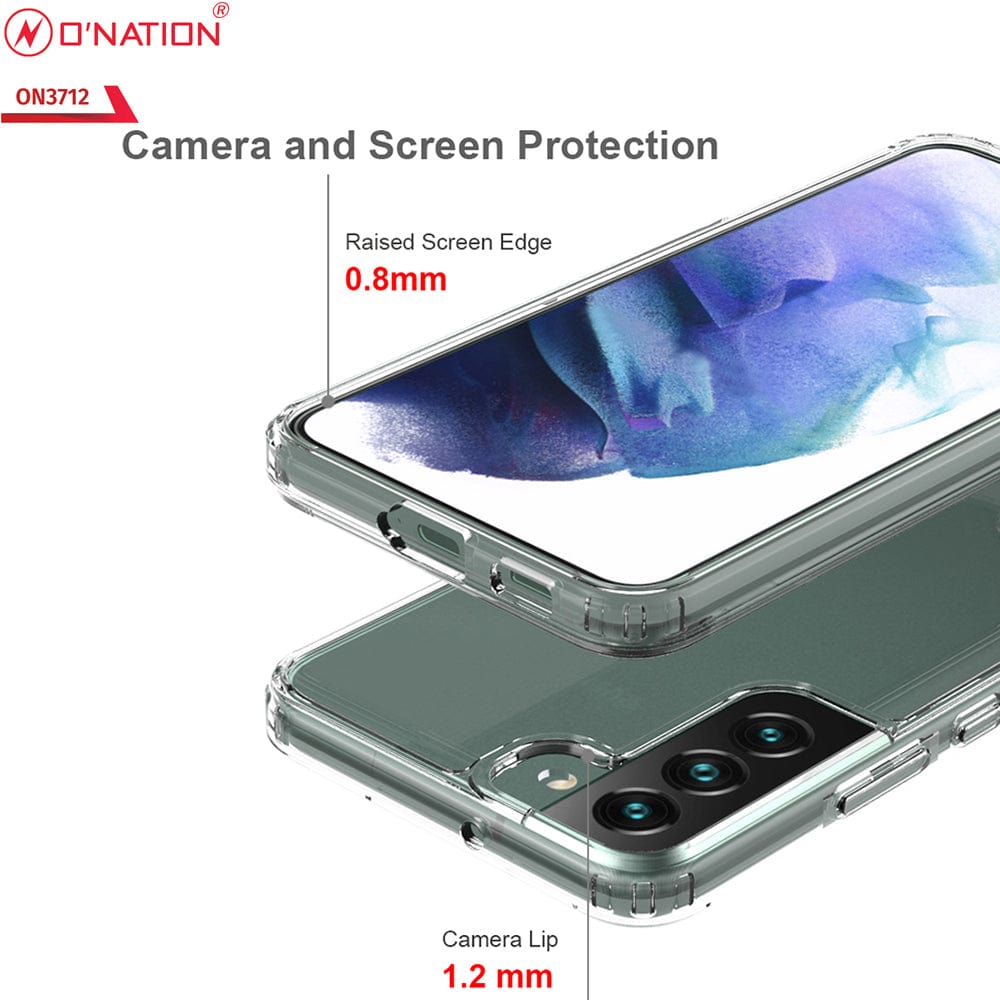Samsung Galaxy S22 Plus 5G Cover - ONation Crystal Series - Premium Quality Clear Case No Yellowing Back With Smart Shockproof Cushions