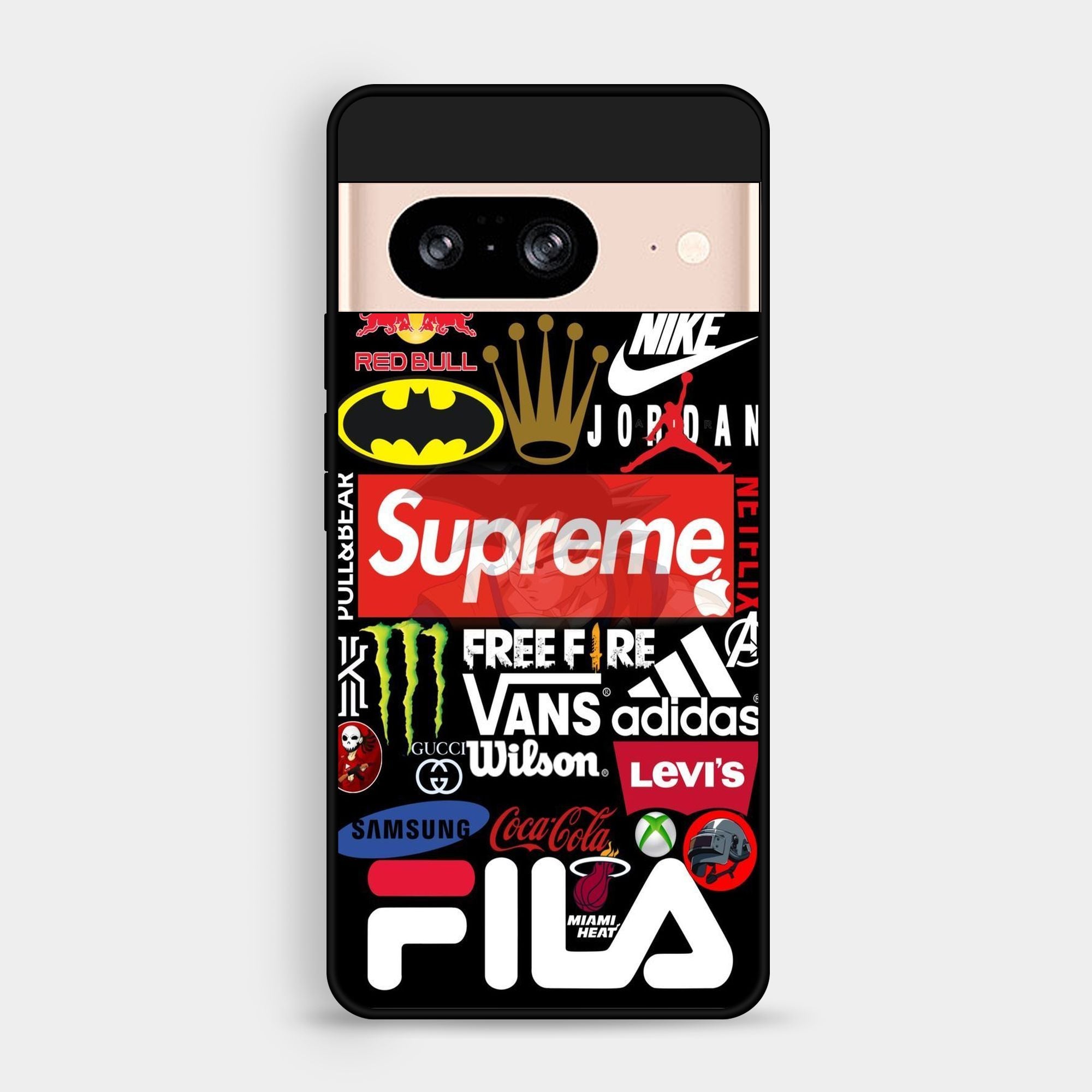 Google Pixel 7a - A Poster With The Logos - Premium Glossy Phone Case