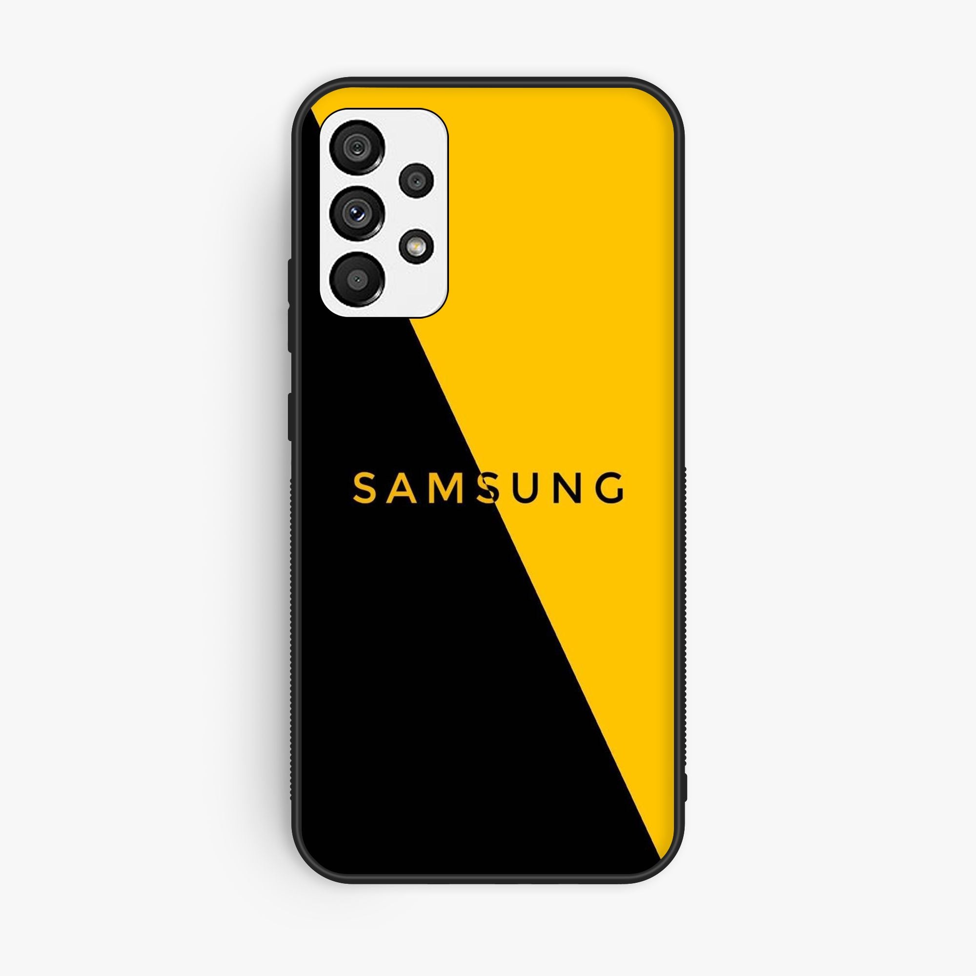 Samsung Samsun A52 Yellow Black Samsung Premium Glossy Phone Case