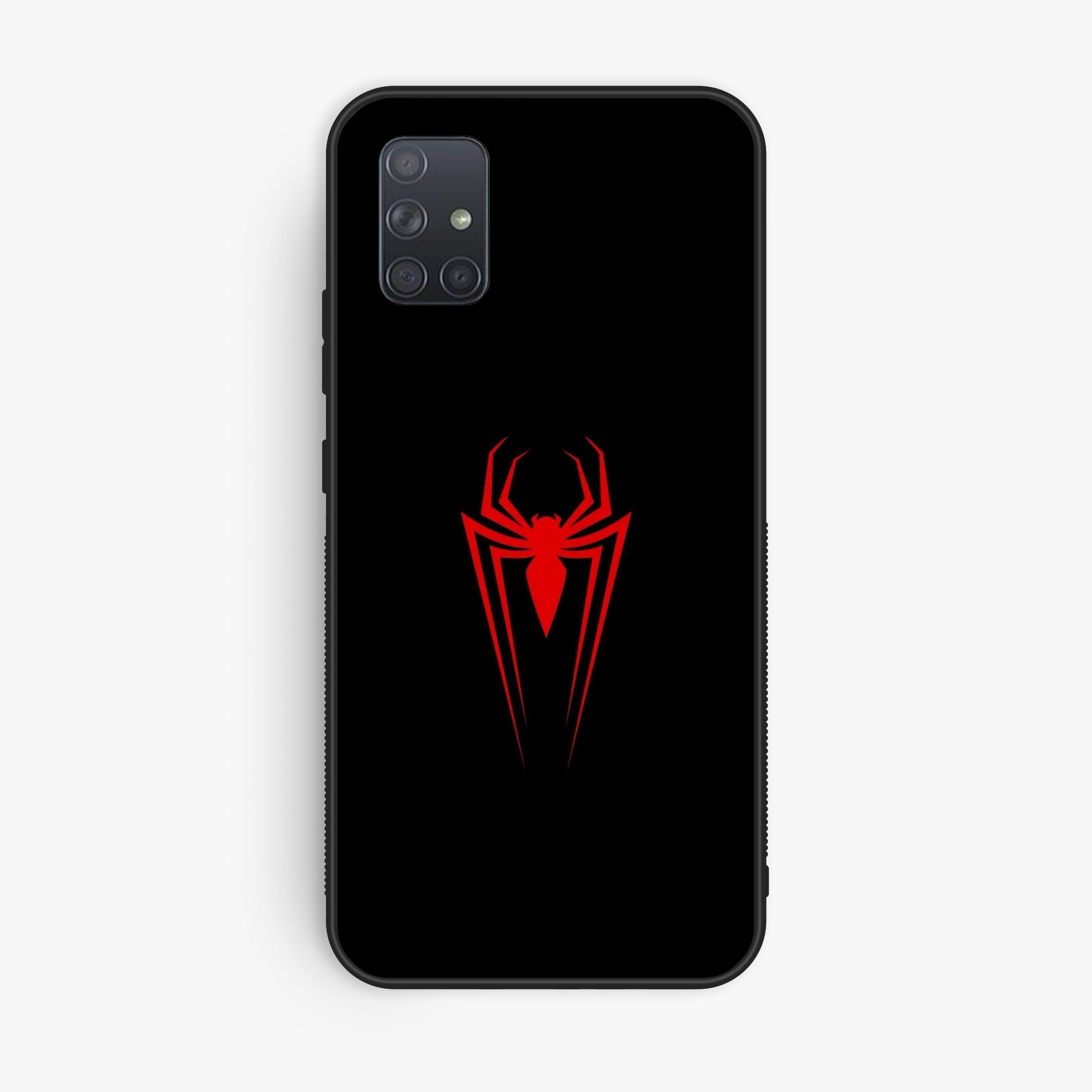 Samsung Galaxy A71 The Amazing Spider Logo Wallpaper Premium Metal Printed Soft Bumper Shock Proof Case
