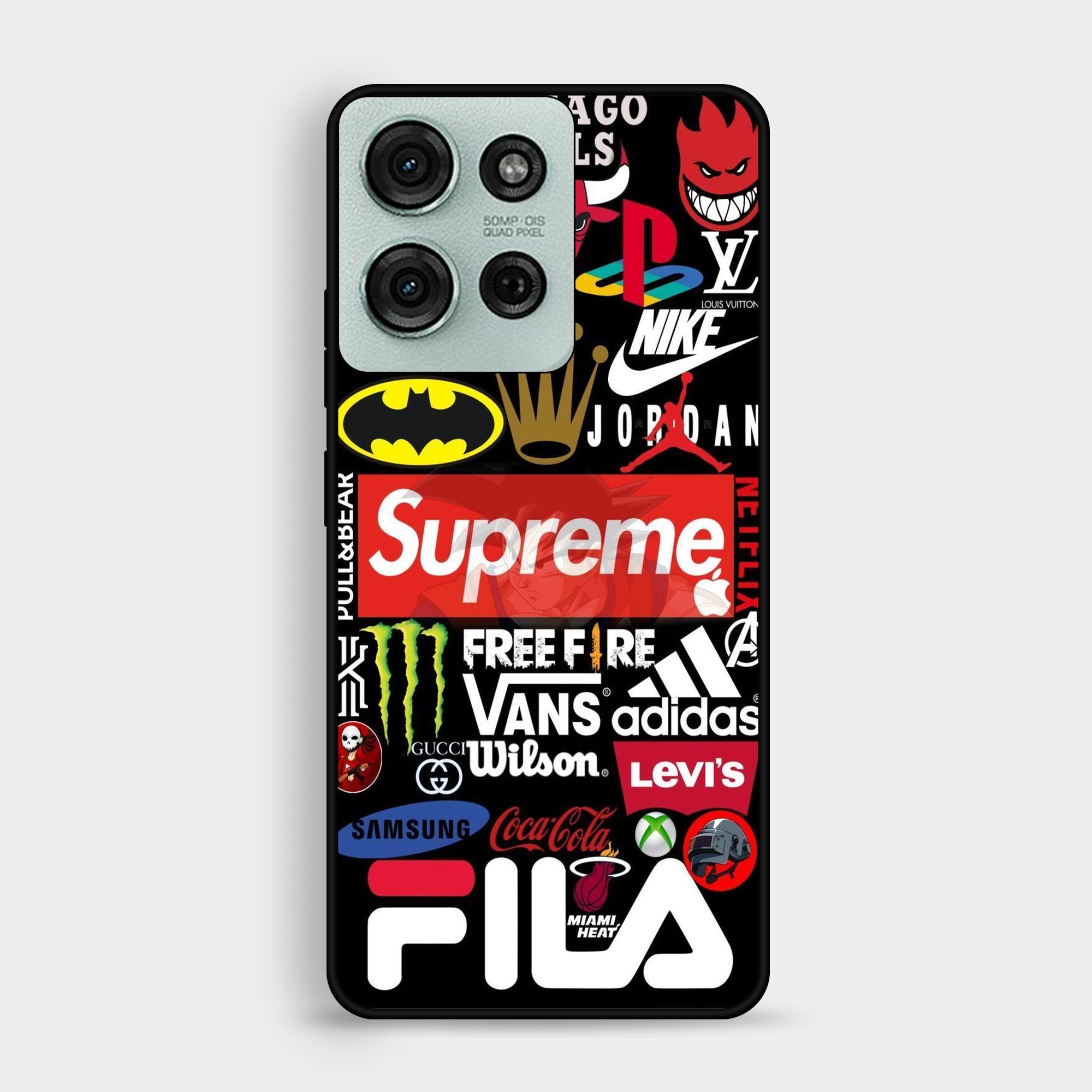 Motorola Moto G75 - A Poster With The Logos - Premium Glossy Phone Case