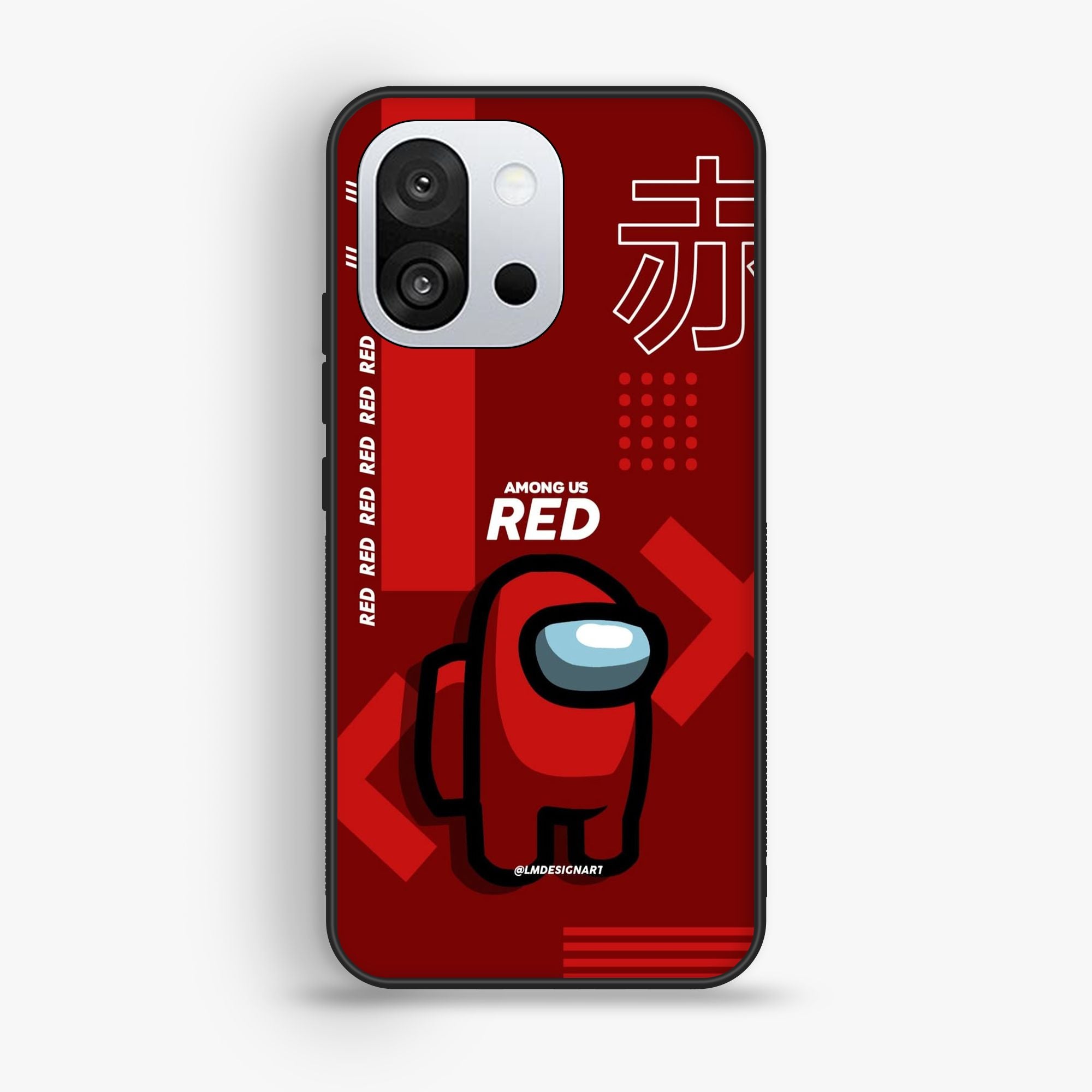 OnePlus 13s - A Red Robot With Background - Premium Glossy Phone Case