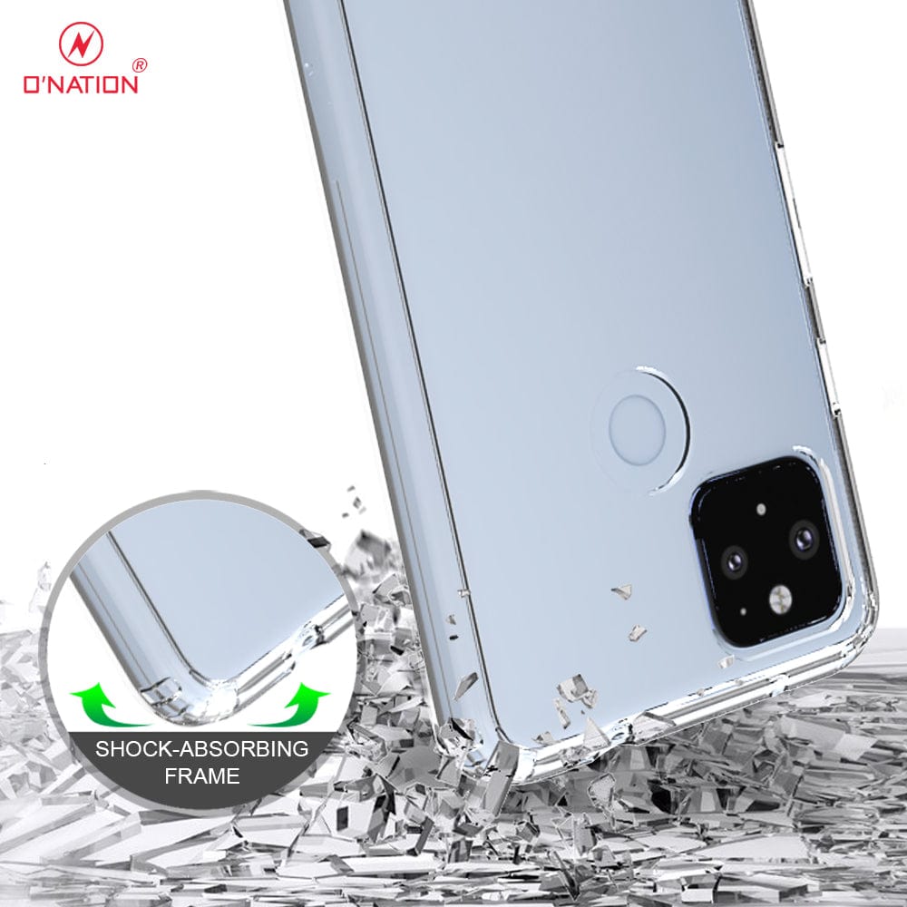 Google Pixel 4a 5G Cover - ONation Crystal Series - Premium Quality Clear Case No Yellowing Back With Smart Shockproof Cushions 9_f24da545-1b3f-4a43-8555-2471b56df4b4 Google Pixel 4a 5G