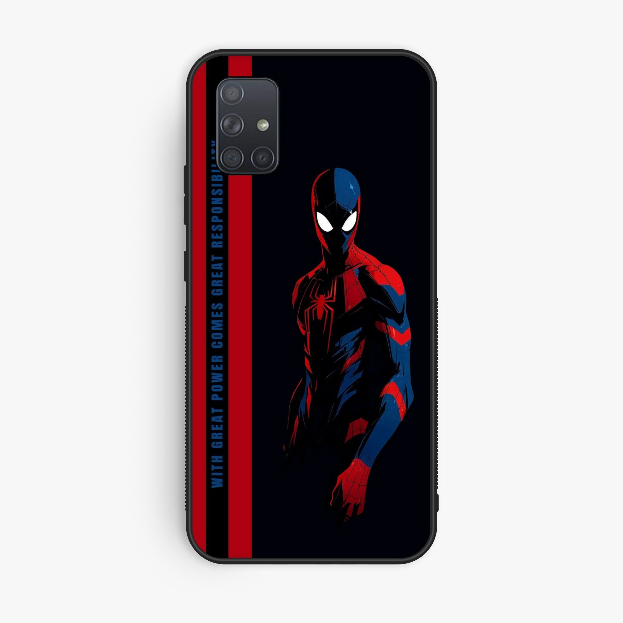 Samsung Galaxy A71 Spiderman Wallpapers Premium Metal Printed Soft Bumper Shock Proof Case