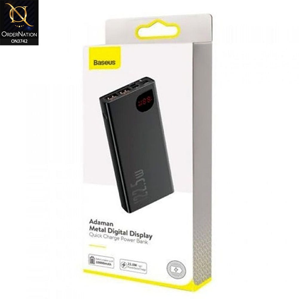 Baseus Adaman 20000mAh Metal Digital Display 22.5W Quick Charge Power Bank – Black