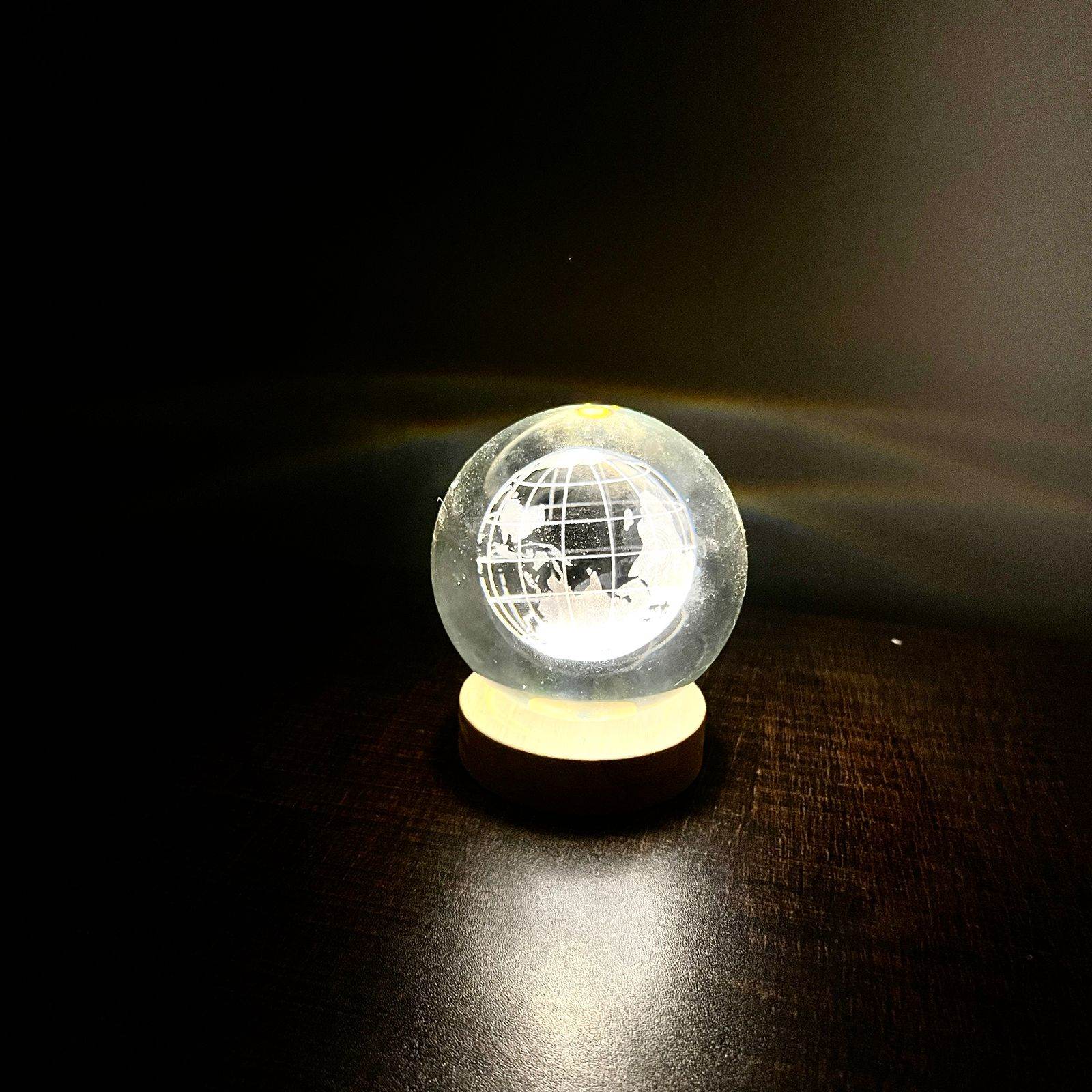 Night Light with Heavenly Bodies Enclosed in Glass  Elegant Home & Office Decor - Futurestore.pk