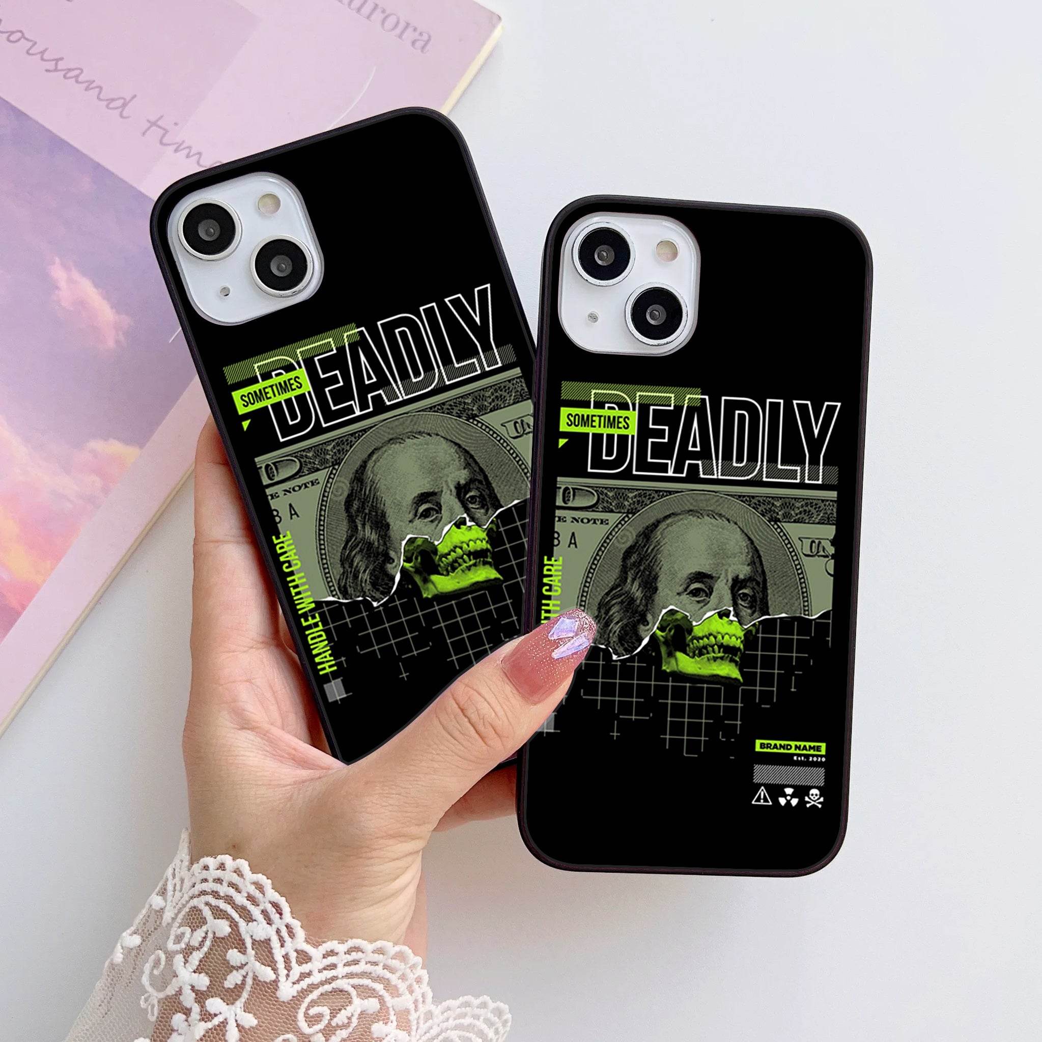 Design 076 HQ Ultra Shine Premium Metal Phone Case All Models - Futurestore.pk