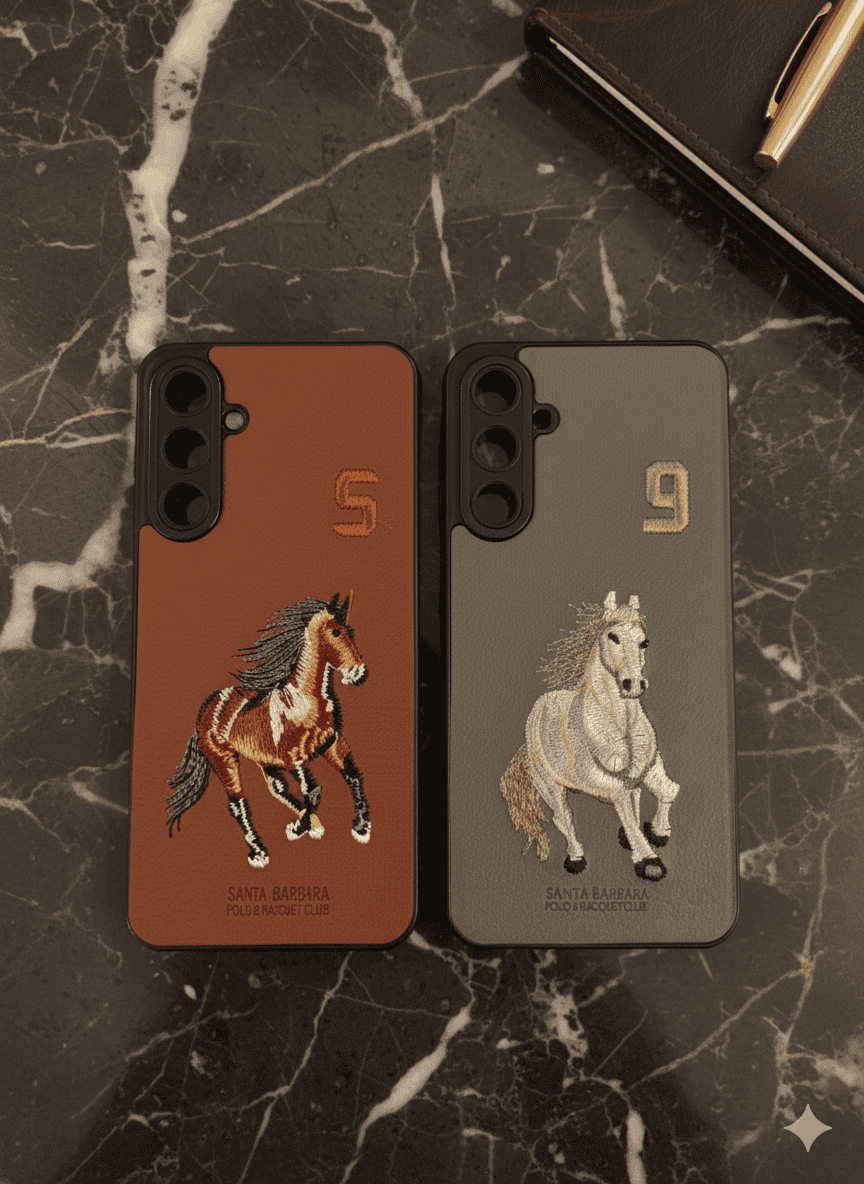 Premium Embroidered Leather Phone Case for Samsung Galaxy A16