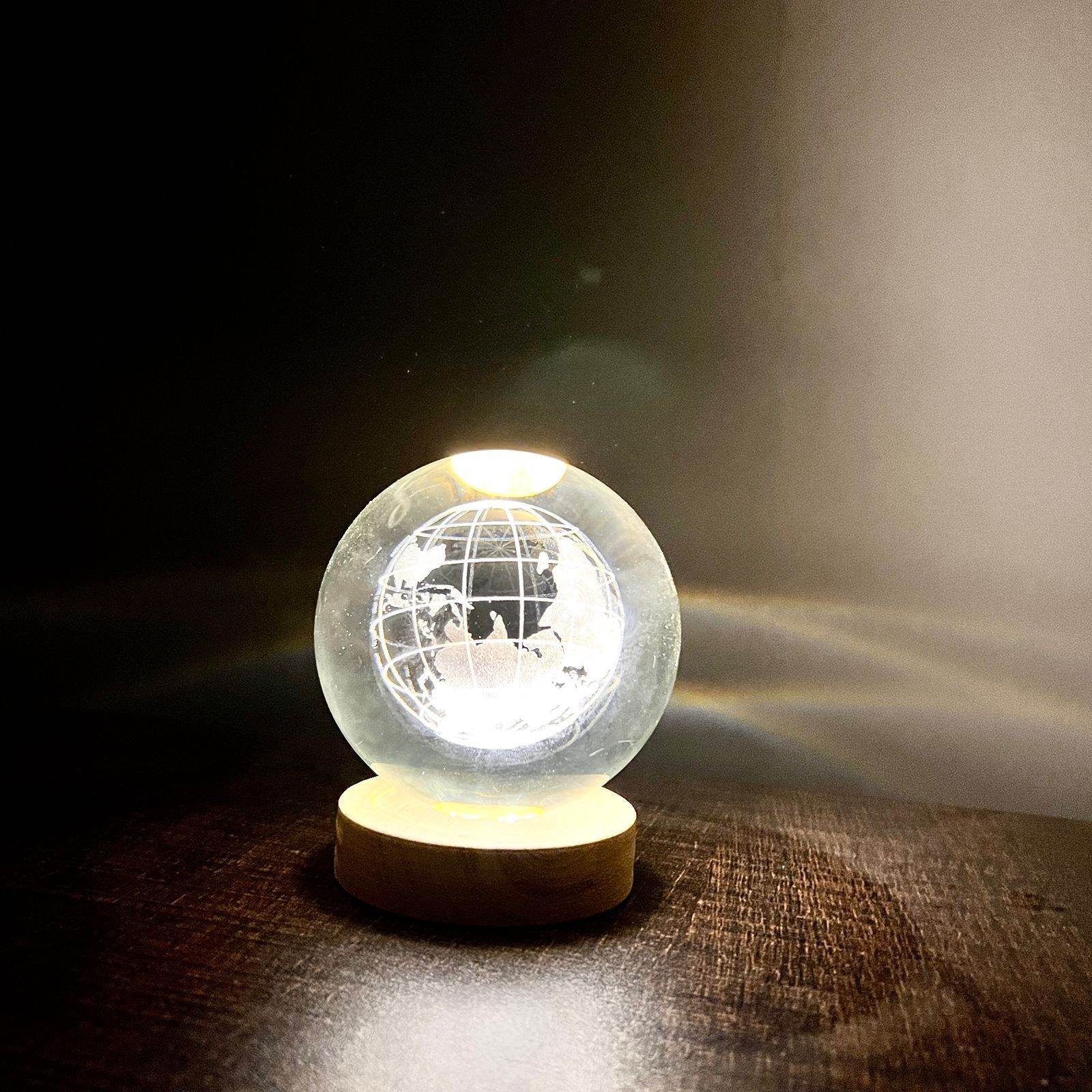 Night Light with Heavenly Bodies Enclosed in Glass  Elegant Home & Office Decor - Futurestore.pk