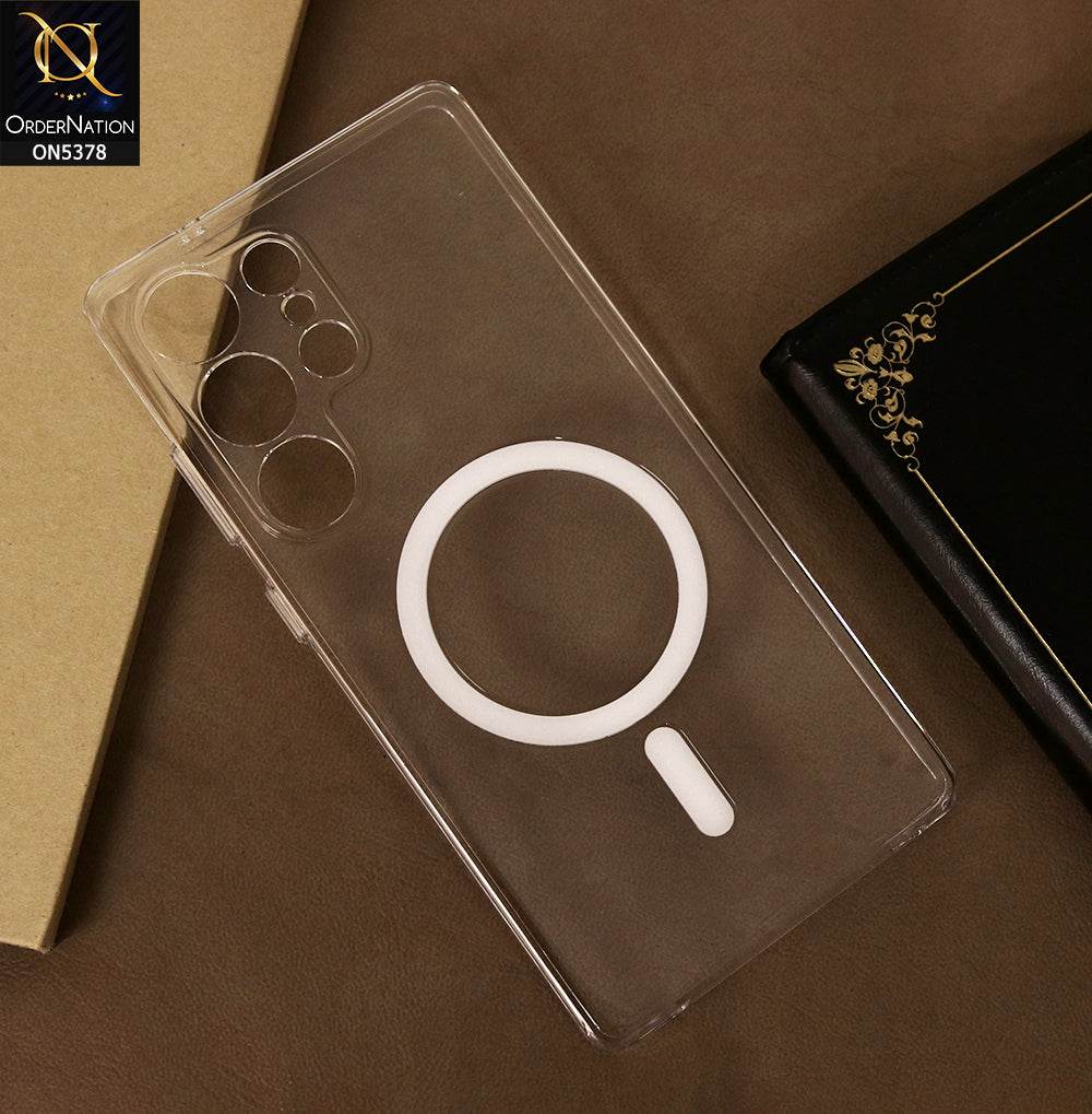 Samsung Galaxy S25 Ultra Cover - Transparent - New Shell Crystal Clear MagSafe Case With Camera Protection