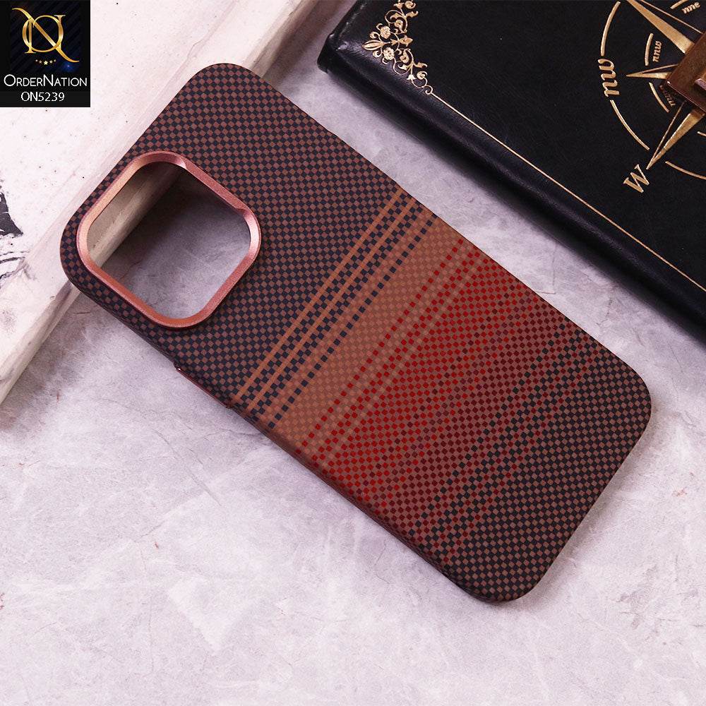 iPhone 16 Pro Max Cover - Design7 - Universe Luxo Carbon Fiber Texture Ultra Thin Shell Case With Metal Camera Ring Borders - Futurestore.pk