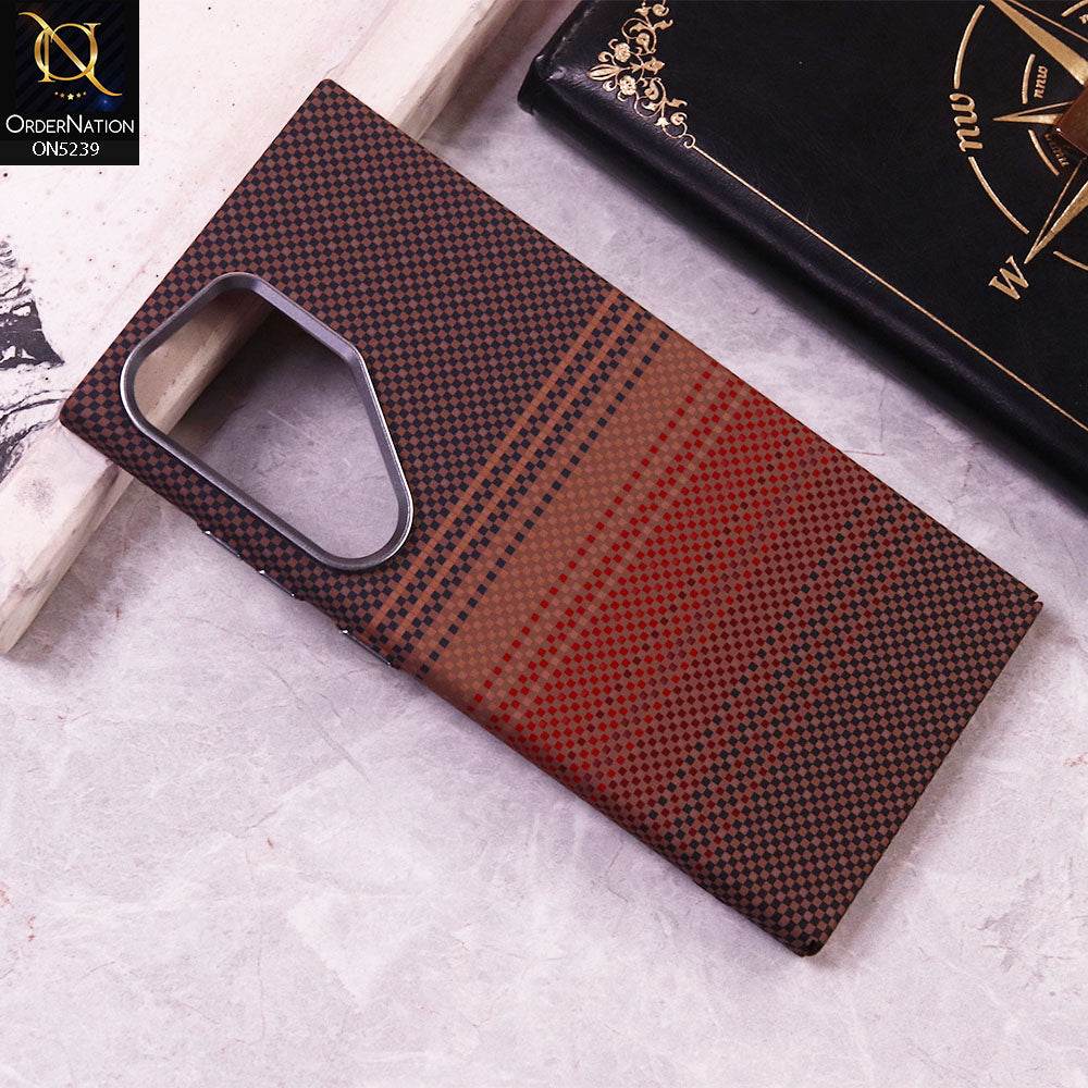 Samsung Galaxy S24 Ultra Cover - Design7 - Universe Luxo Carbon Fiber Texture Ultra Thin Shell Case With Metal Camera Ring Borders - Futurestore.pk