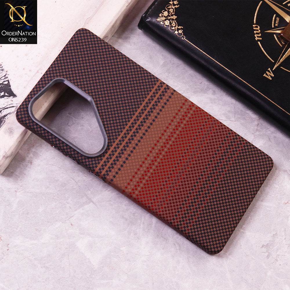 Samsung Galaxy S25 Ultra Cover - Design7 - Universe Luxo Carbon Fiber Texture Ultra Thin Shell Case With Metal Camera Ring Borders
