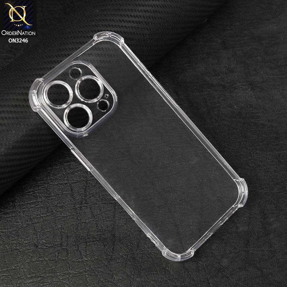 iPhone 16 Pro Max Cover - Soft 4D Design Shockproof Silicone Transparent Clear Camera Protection Case - Futurestore.pk