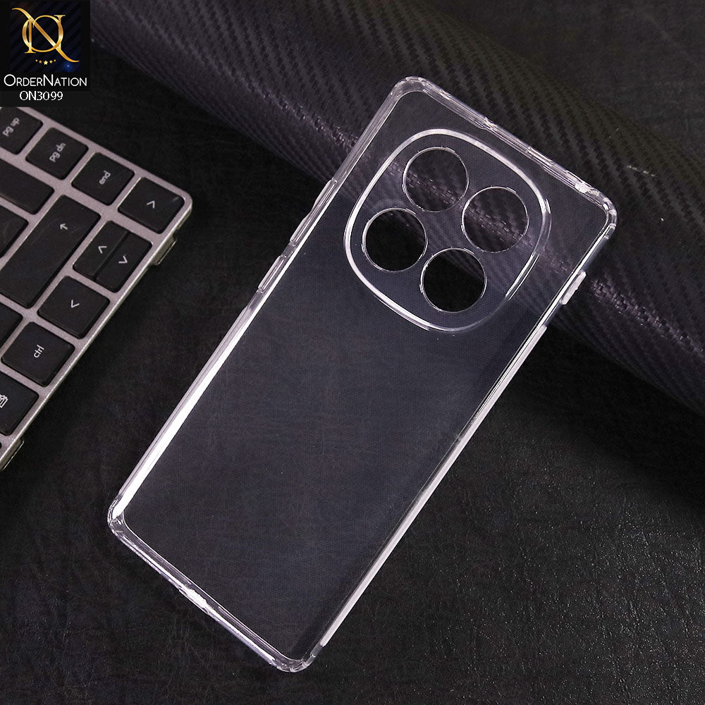 Xiaomi Redmi Note 14 Pro 4G Cover - Soft 4D Design Shockproof Silicone Transparent Clear Camera Protection Case