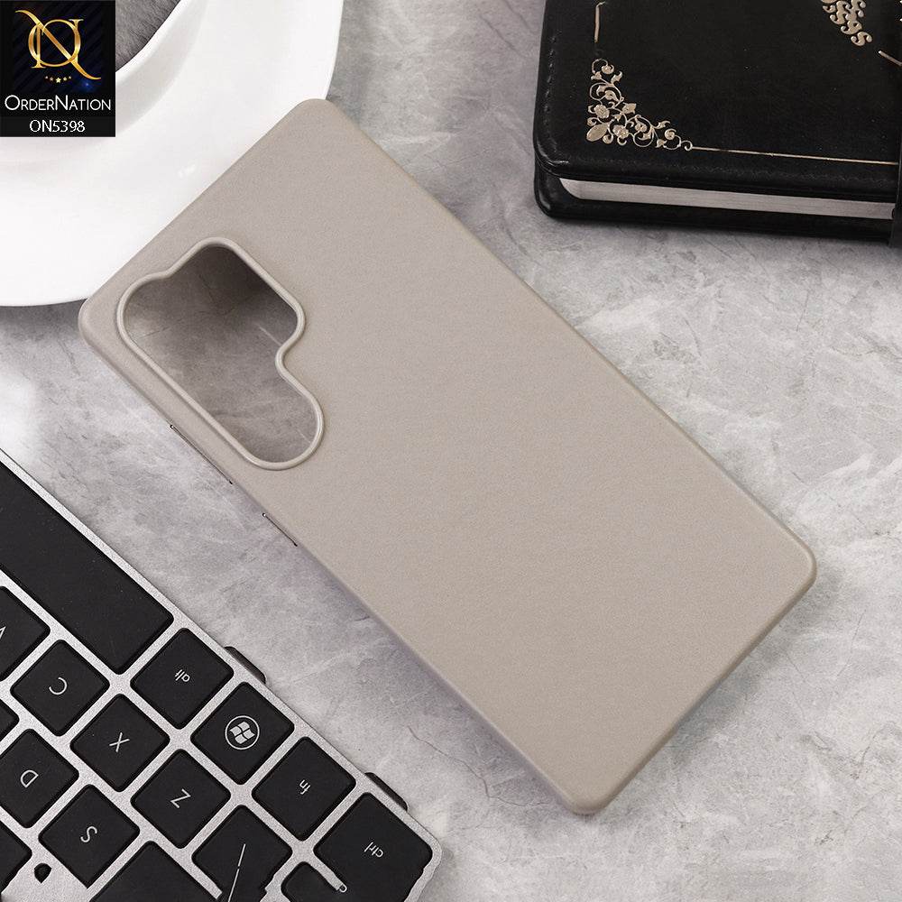 Samsung Galaxy S25 Ultra Cover - Gray - Premium Vegan Leather Case - Futurestore.pk